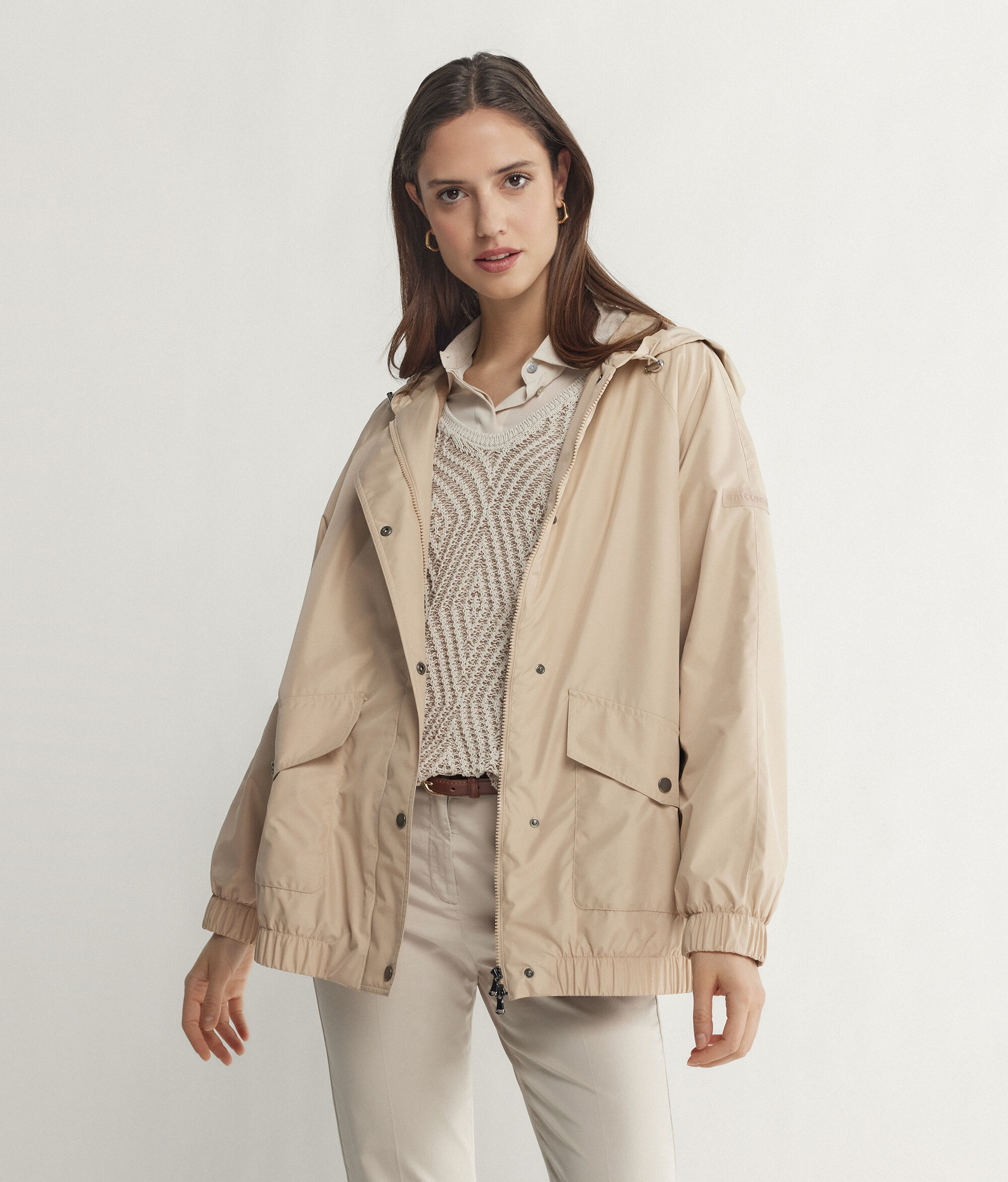 Jaqueta tècnica de Cashmere amb caputxa