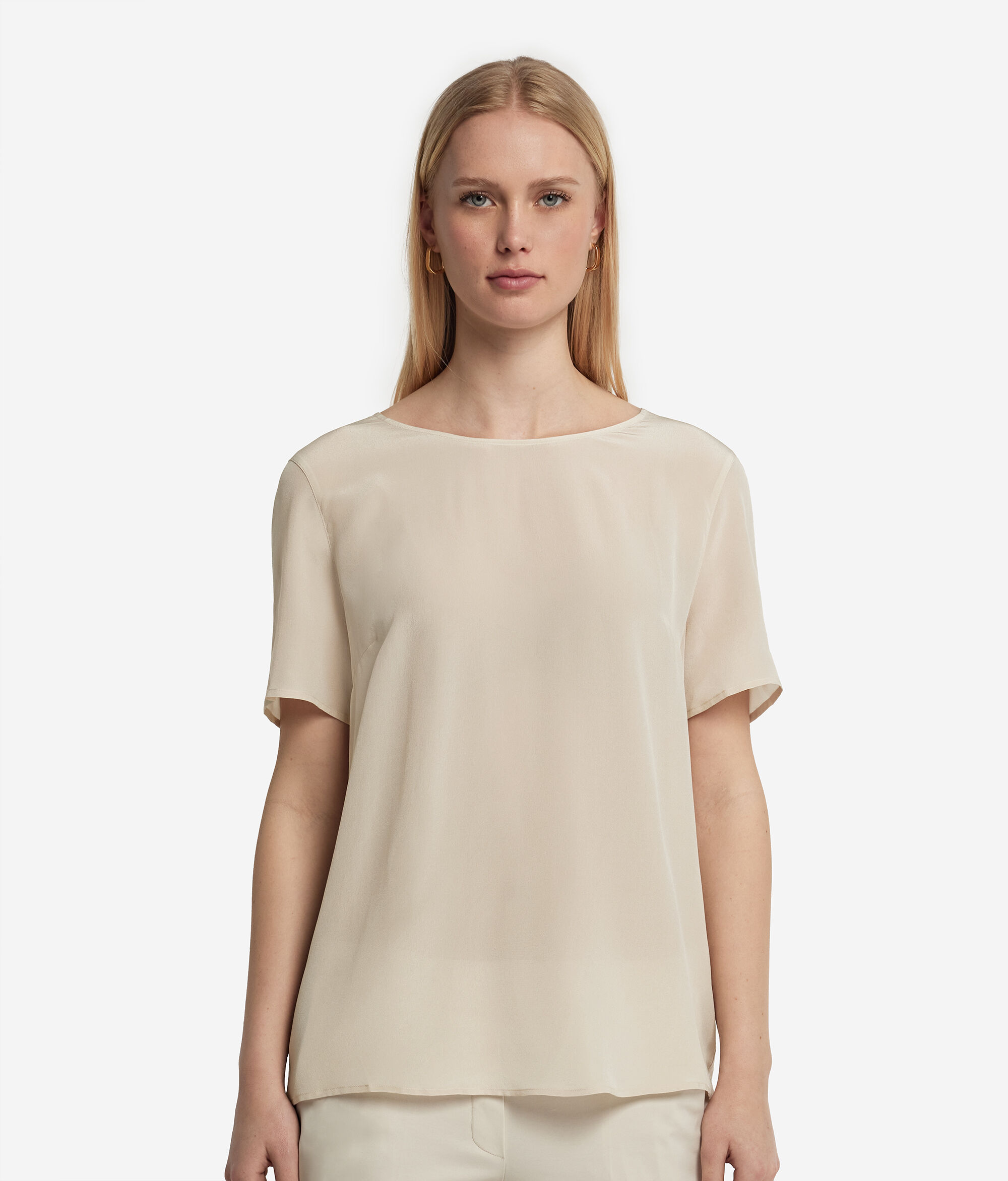 T-shirt Girocollo in Seta