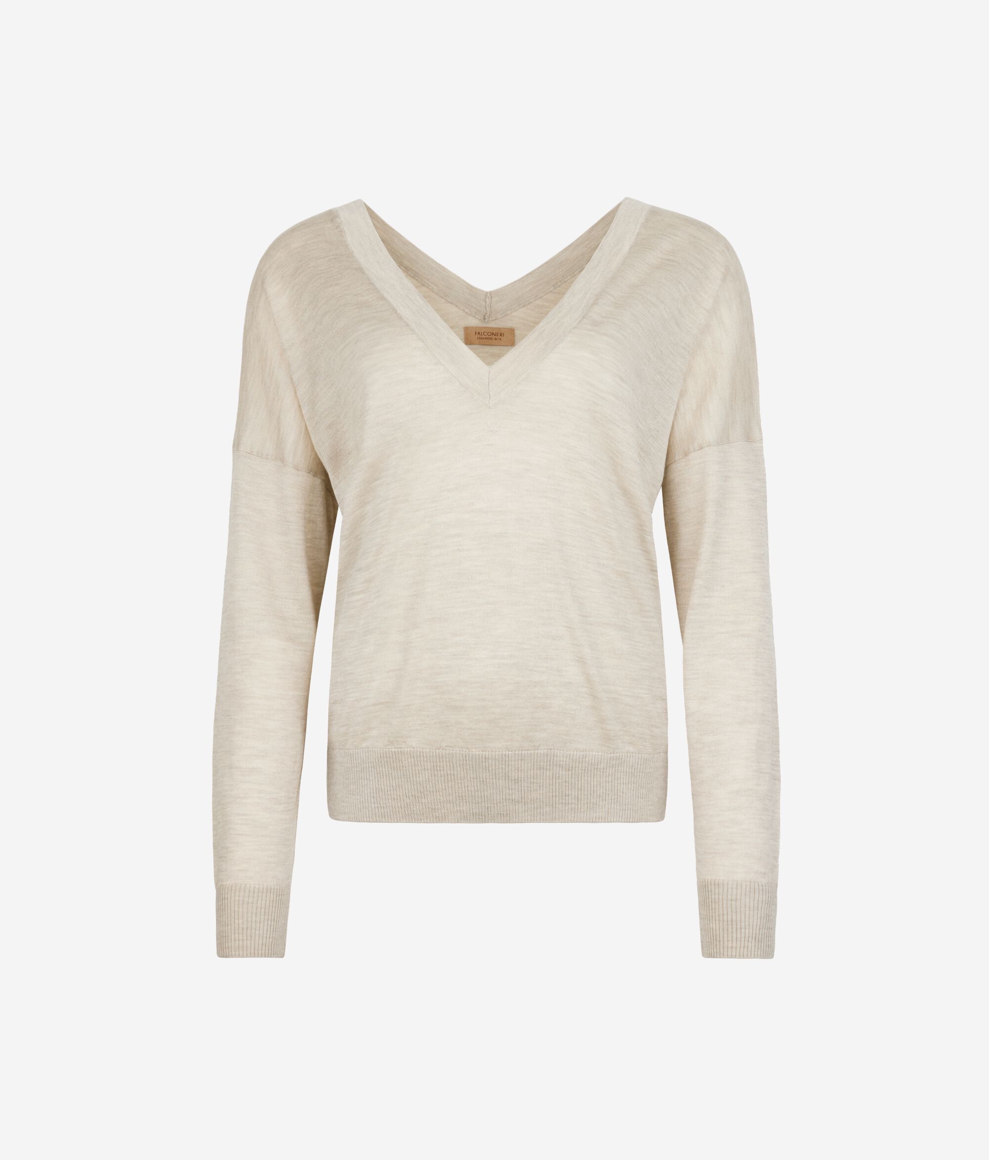 Pullover mit doppeltem V-Ausschnitt aus Silkfine