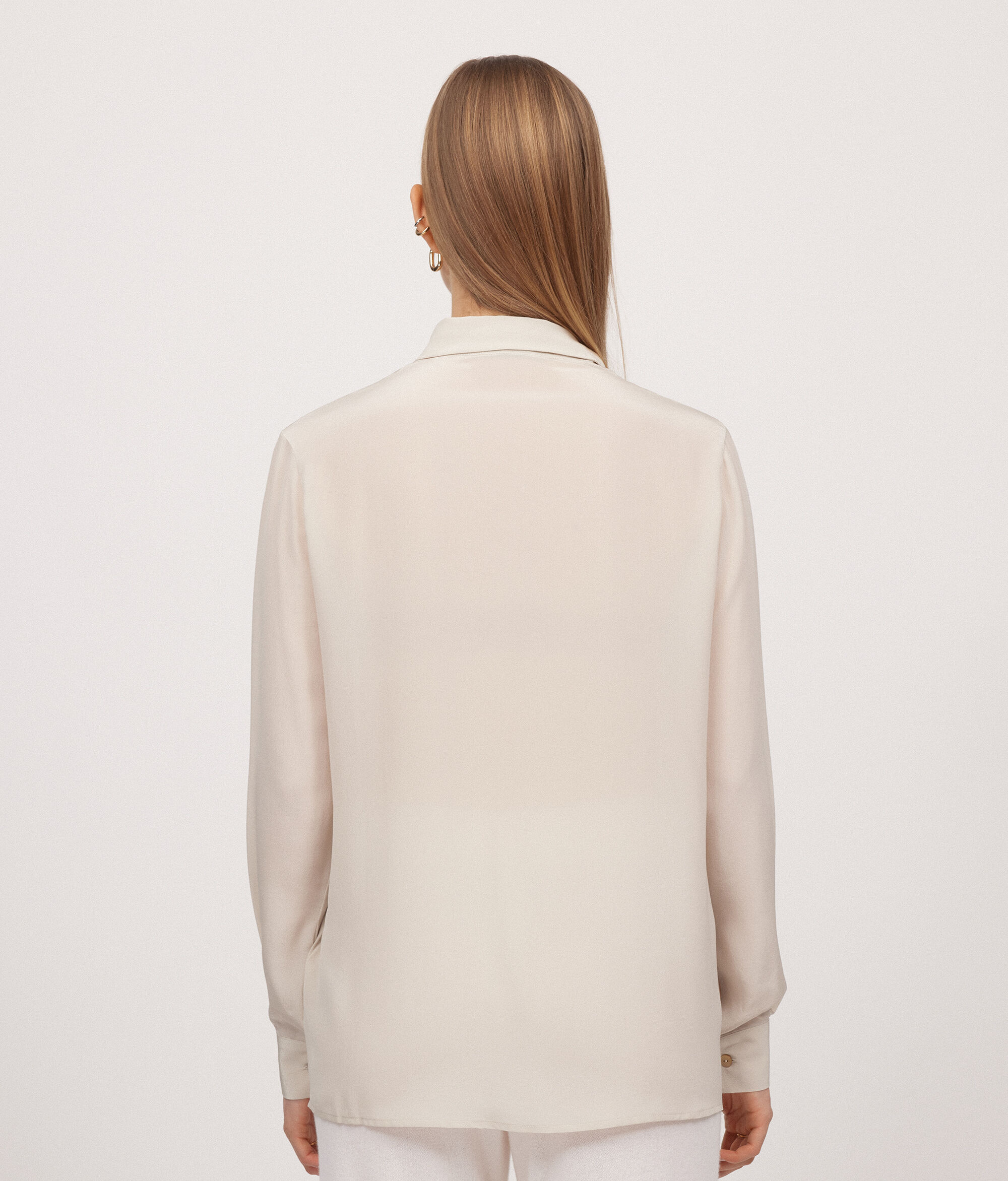 Silk Shirt with Collar