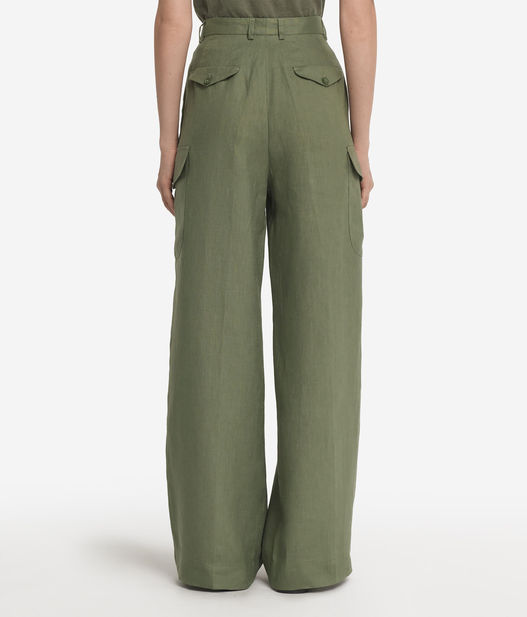 Linen Cargo Trousers