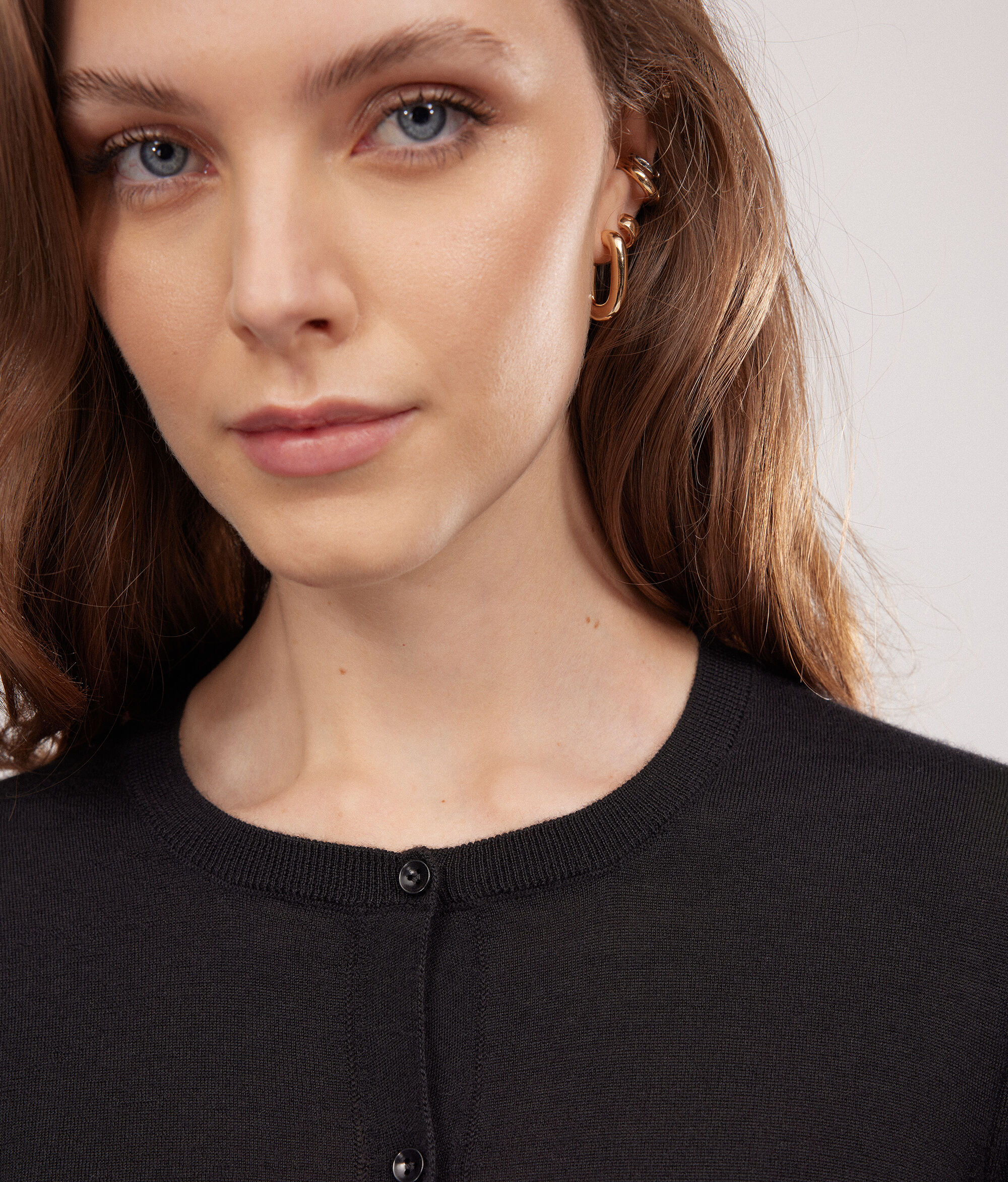 Round-Neck Ultrafine Cashmere Cardigan