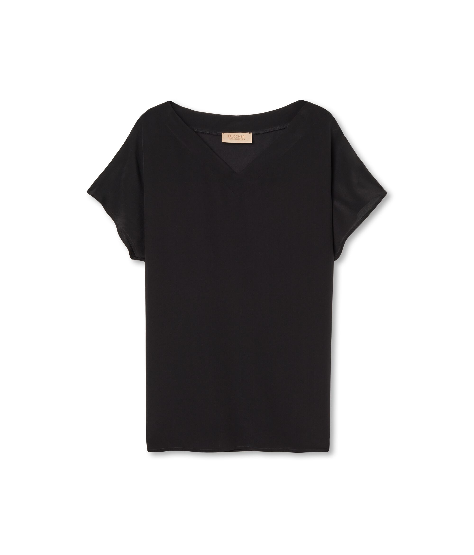 Silk V-Neck Kimono T-Shirt