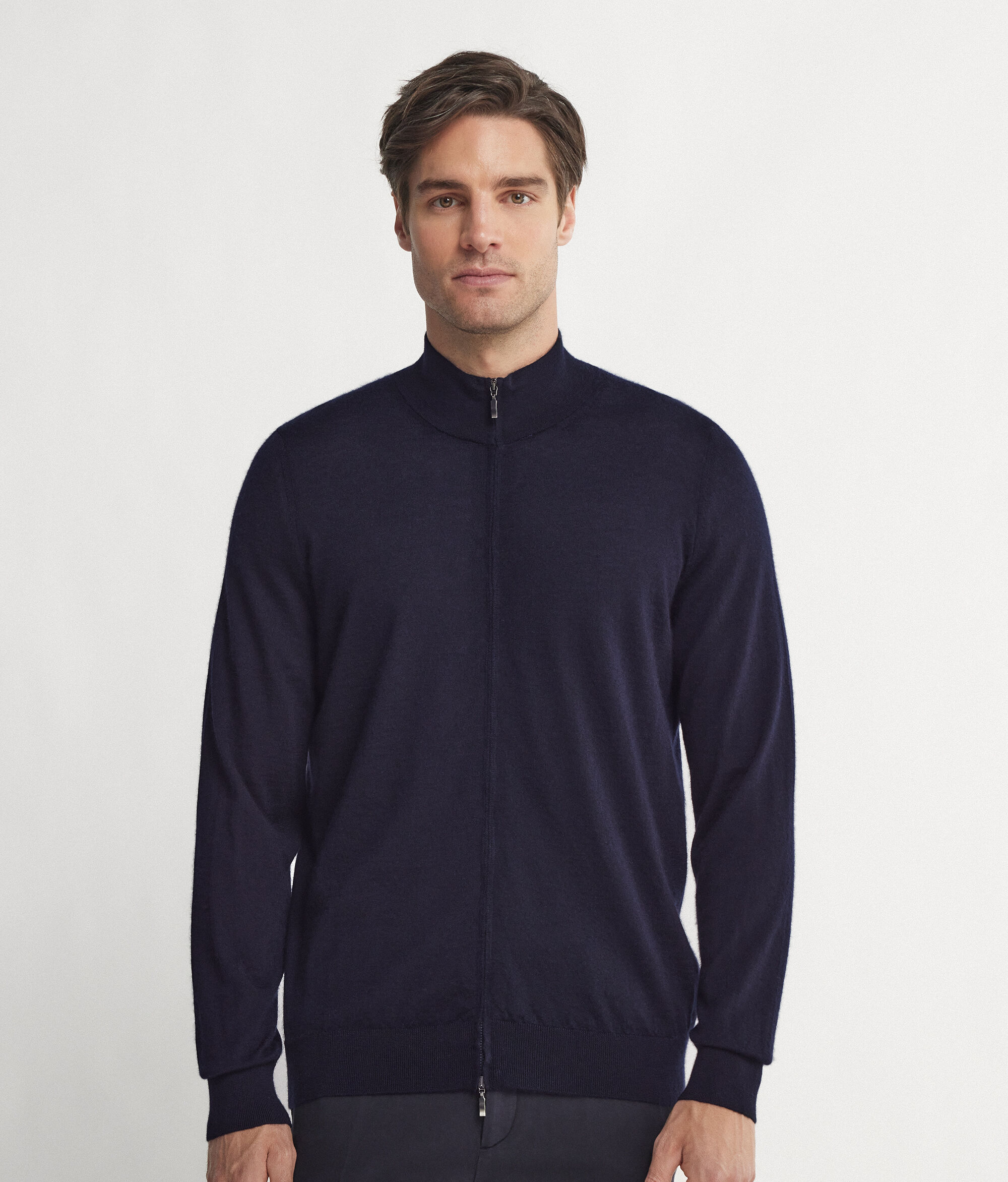 Cardigan mit Reißverschluss aus Kaschmir