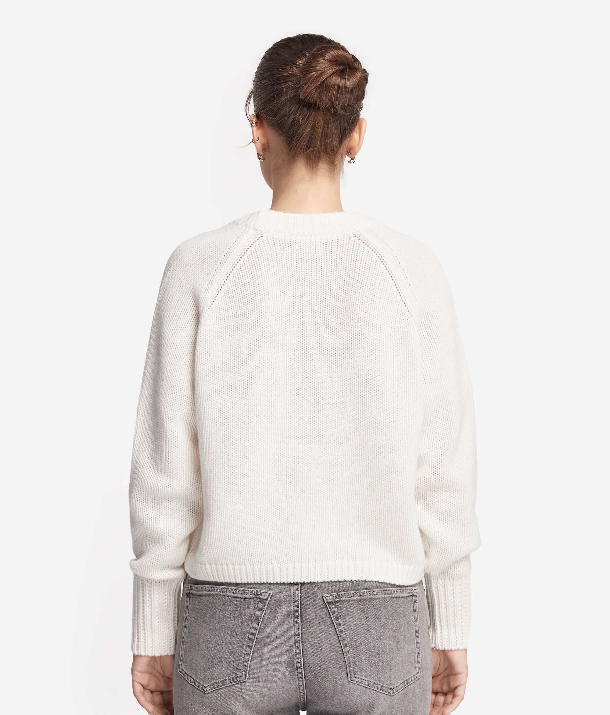 Round-Neck Cashmere Tricot Jumper