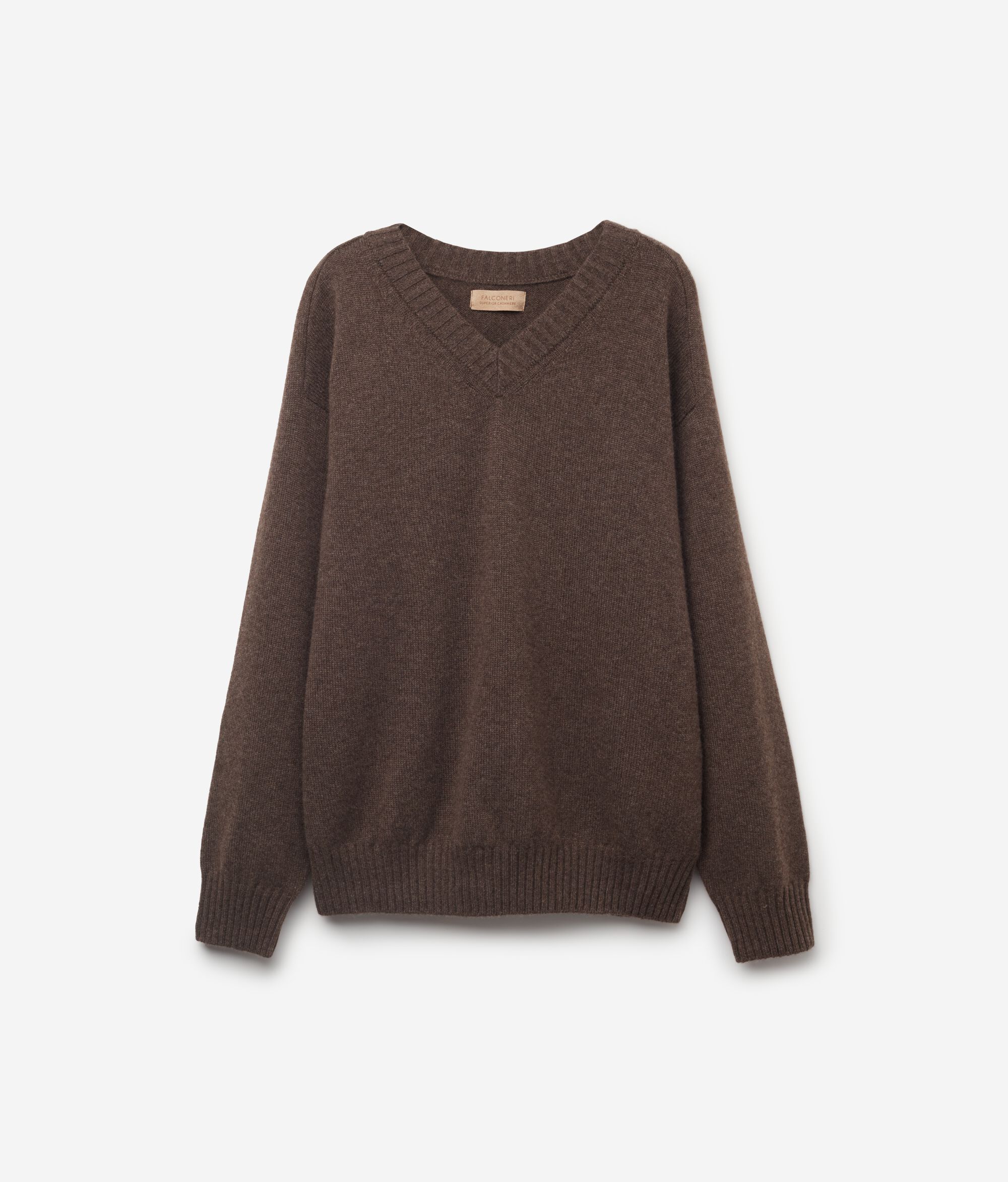 Pullover mit V-Ausschnitt und Sattelschulter aus Kaschmir Ultrasoft