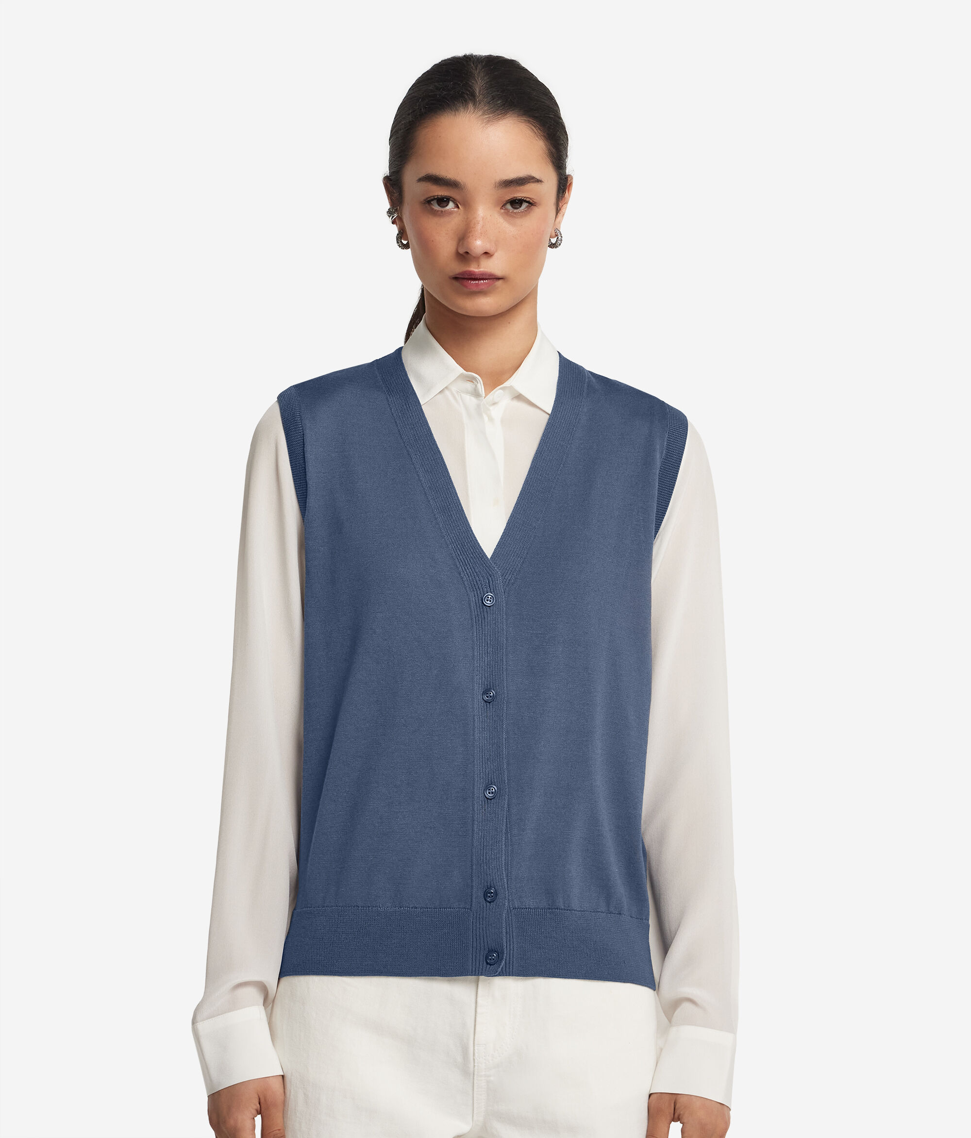 Gilet in Seta Cotone