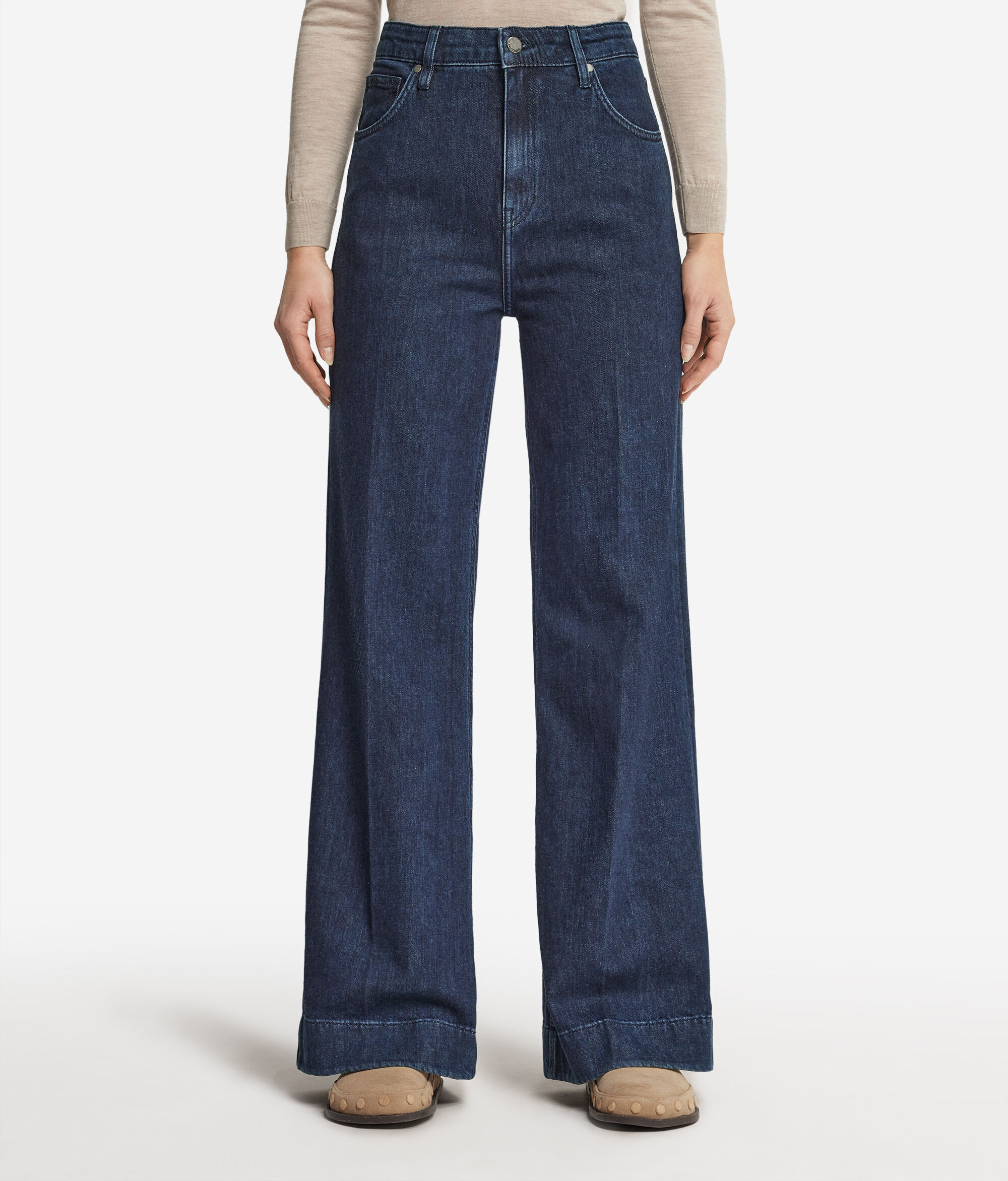 Cashmere Denim Flared Pants