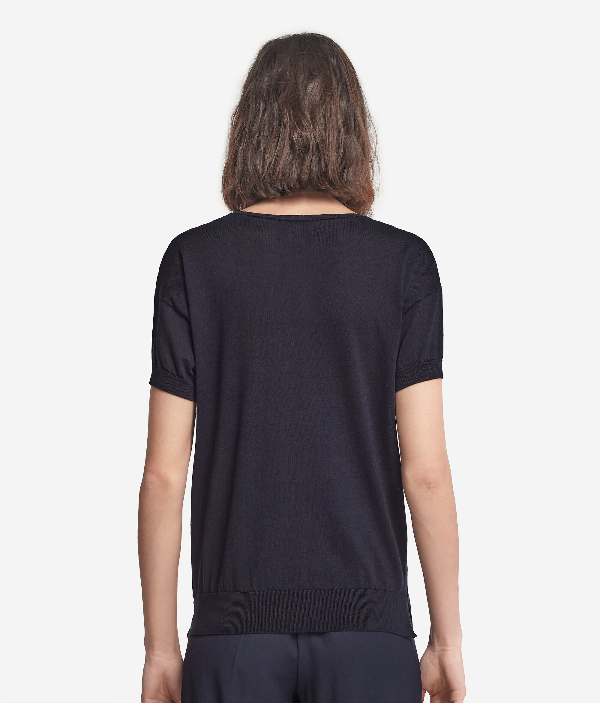 Maglia Girocollo in Seta e Cotone