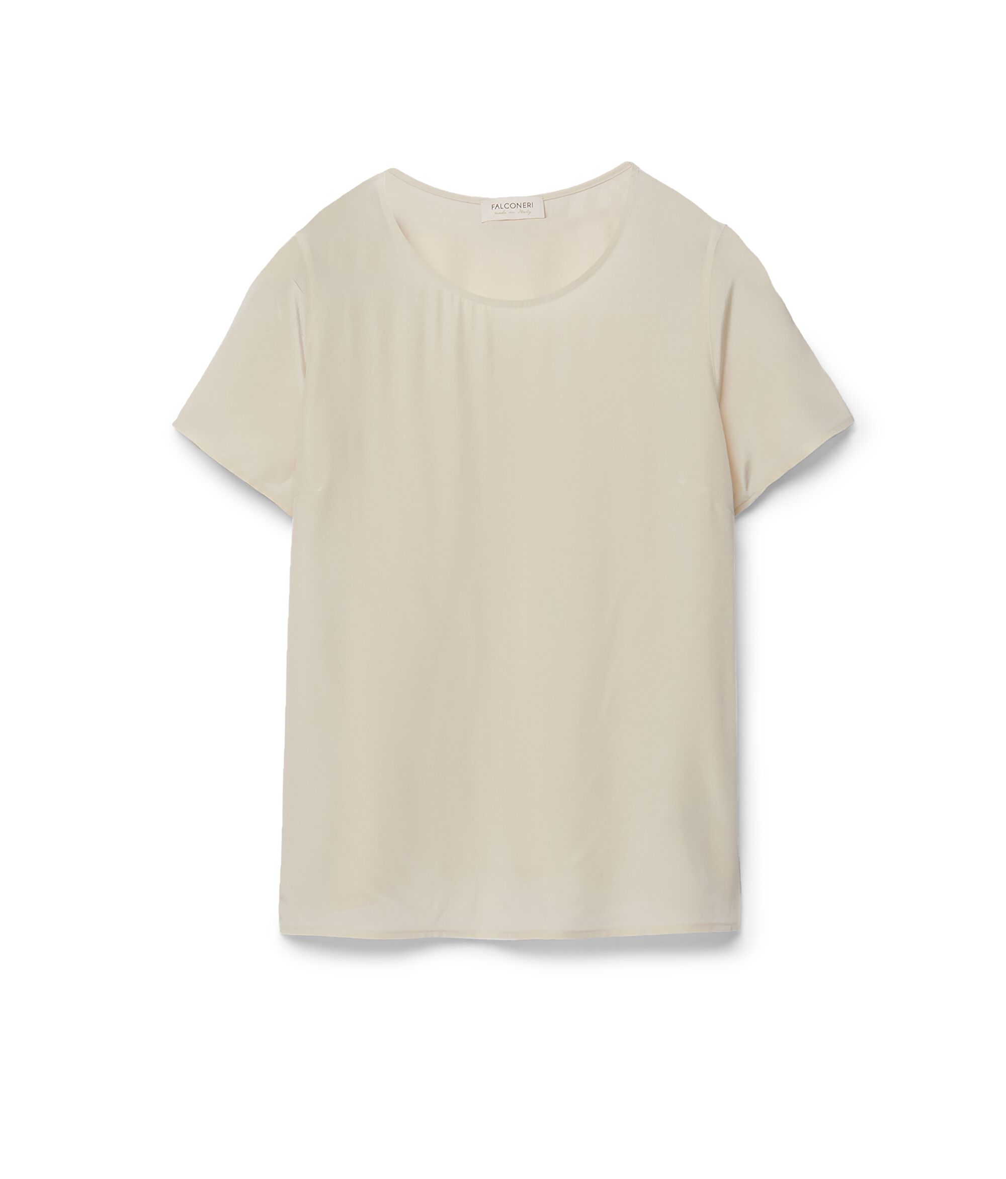 Rundhals-T-Shirt aus Seide_8378