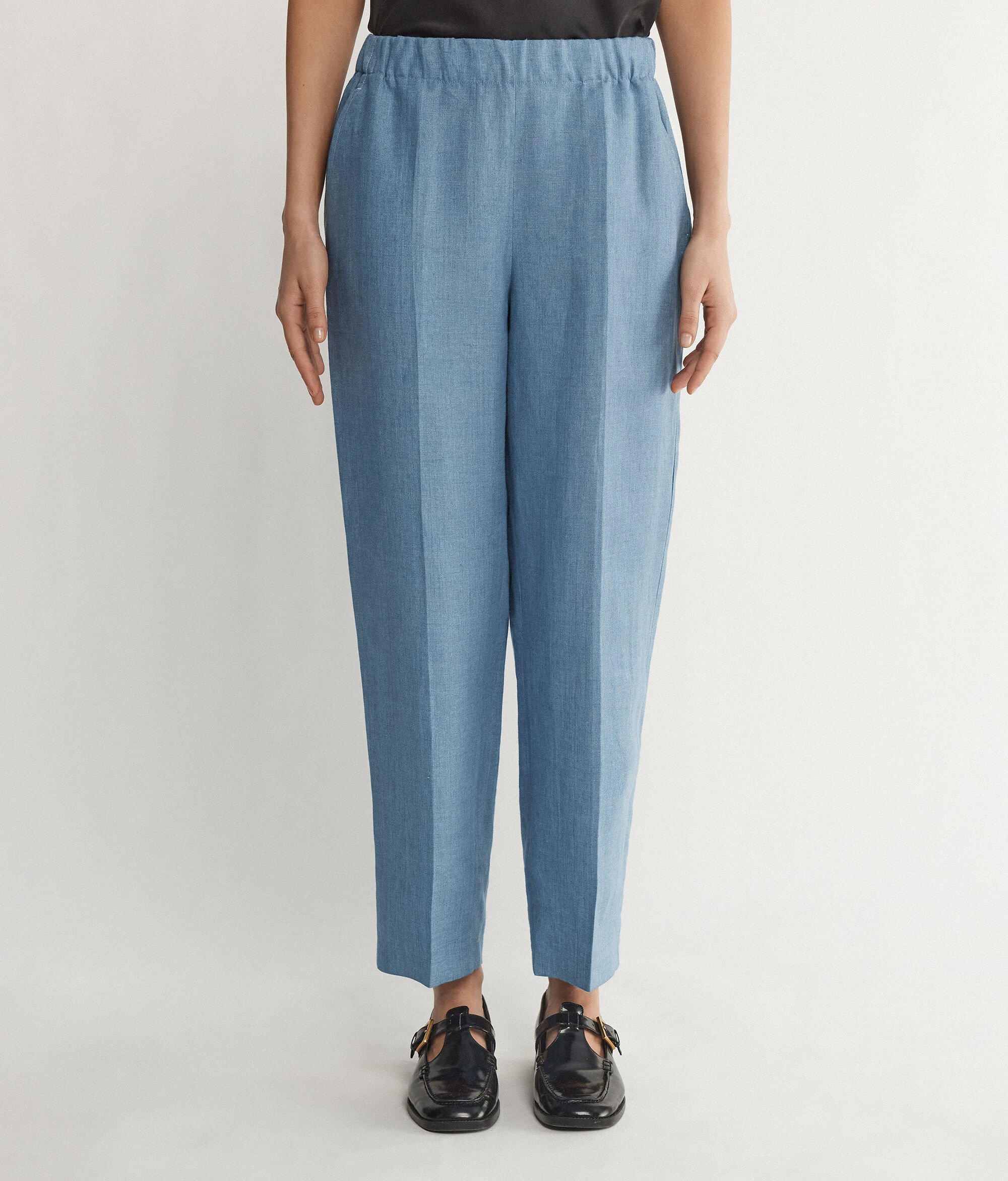 Linen Cigarette Pants