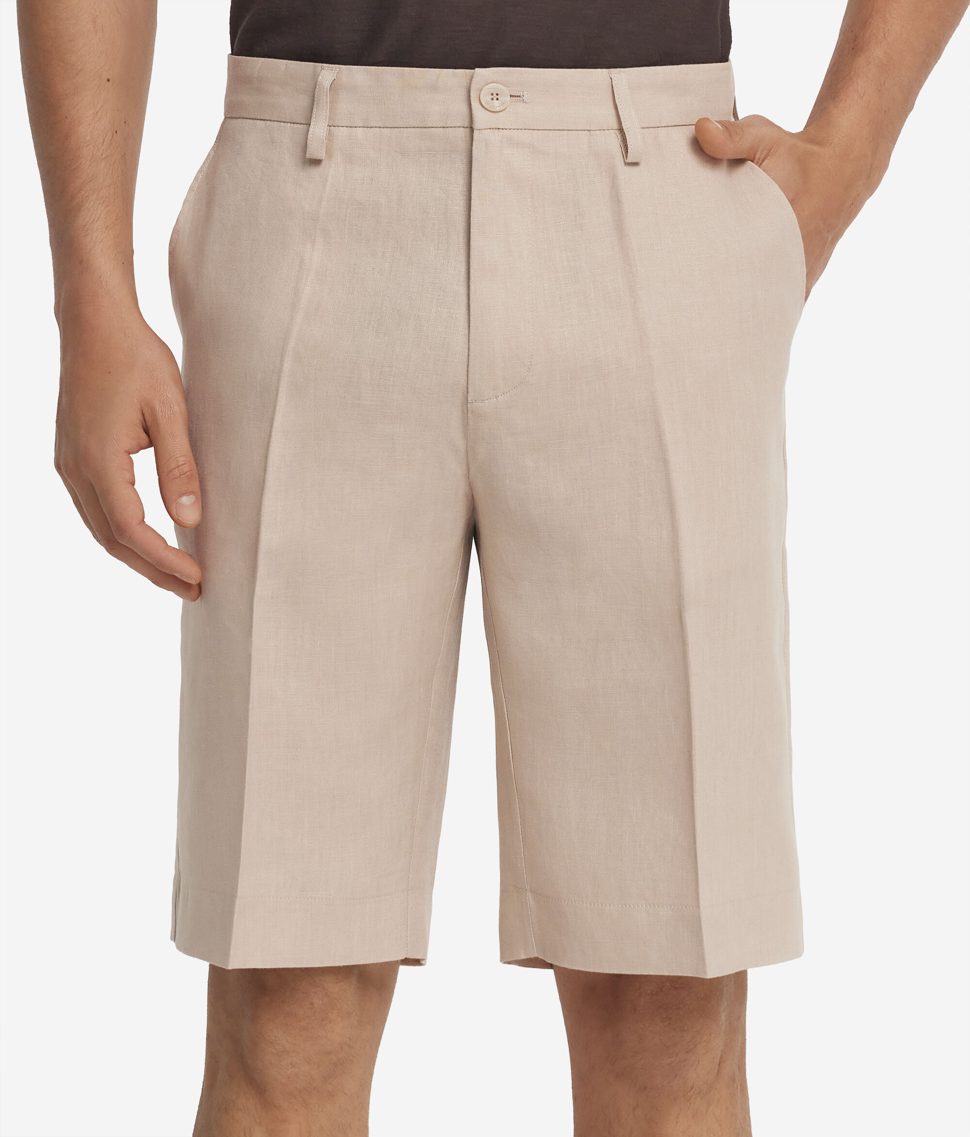Kurze Leinenhose