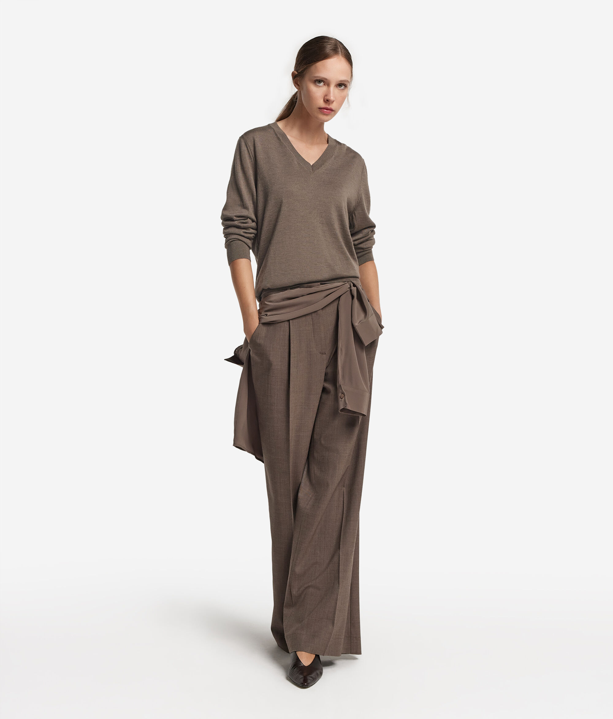 Pullover mit V-Ausschnitt aus Kaschmir Ultrafine