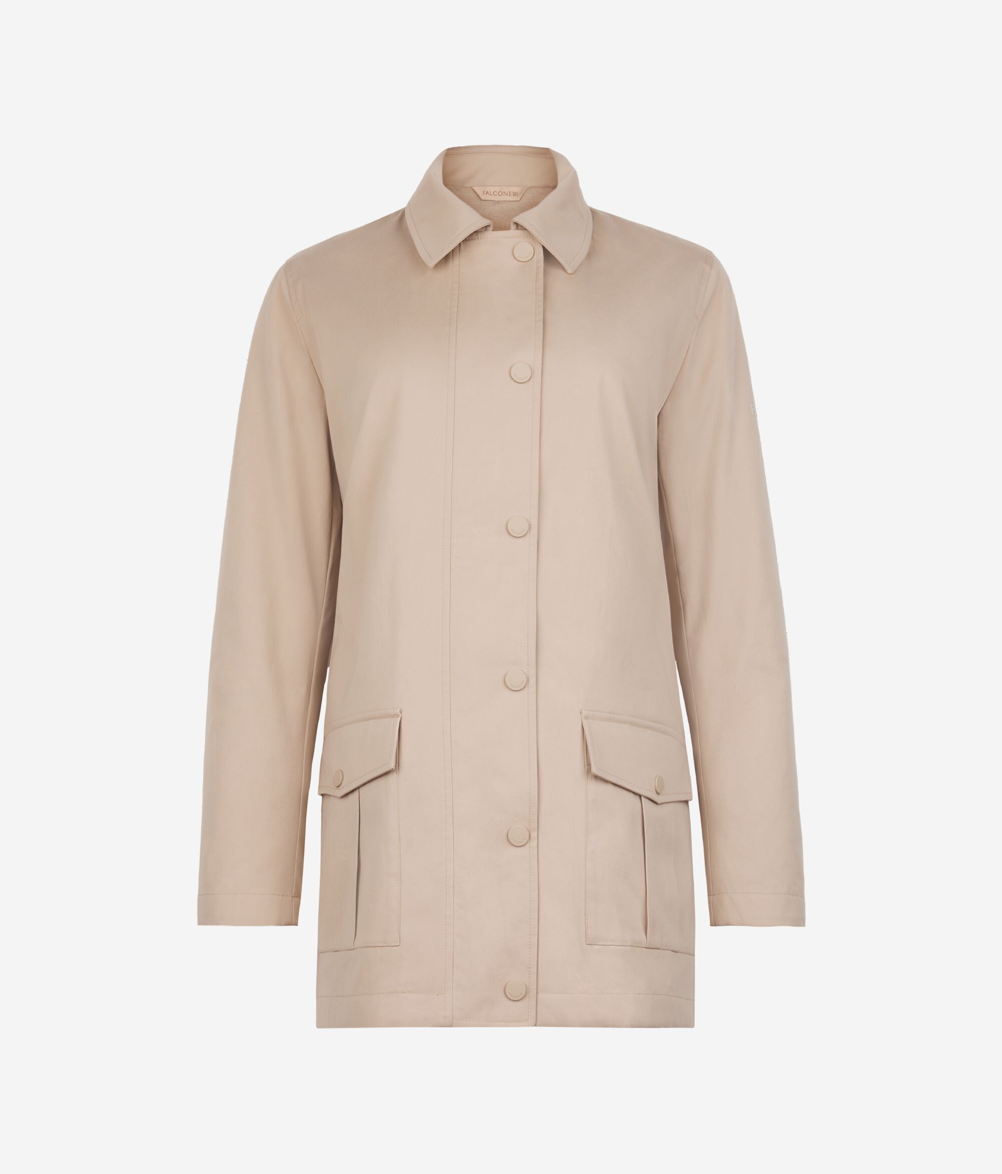 Chaqueta técnica en tejido de algodón y cashmere