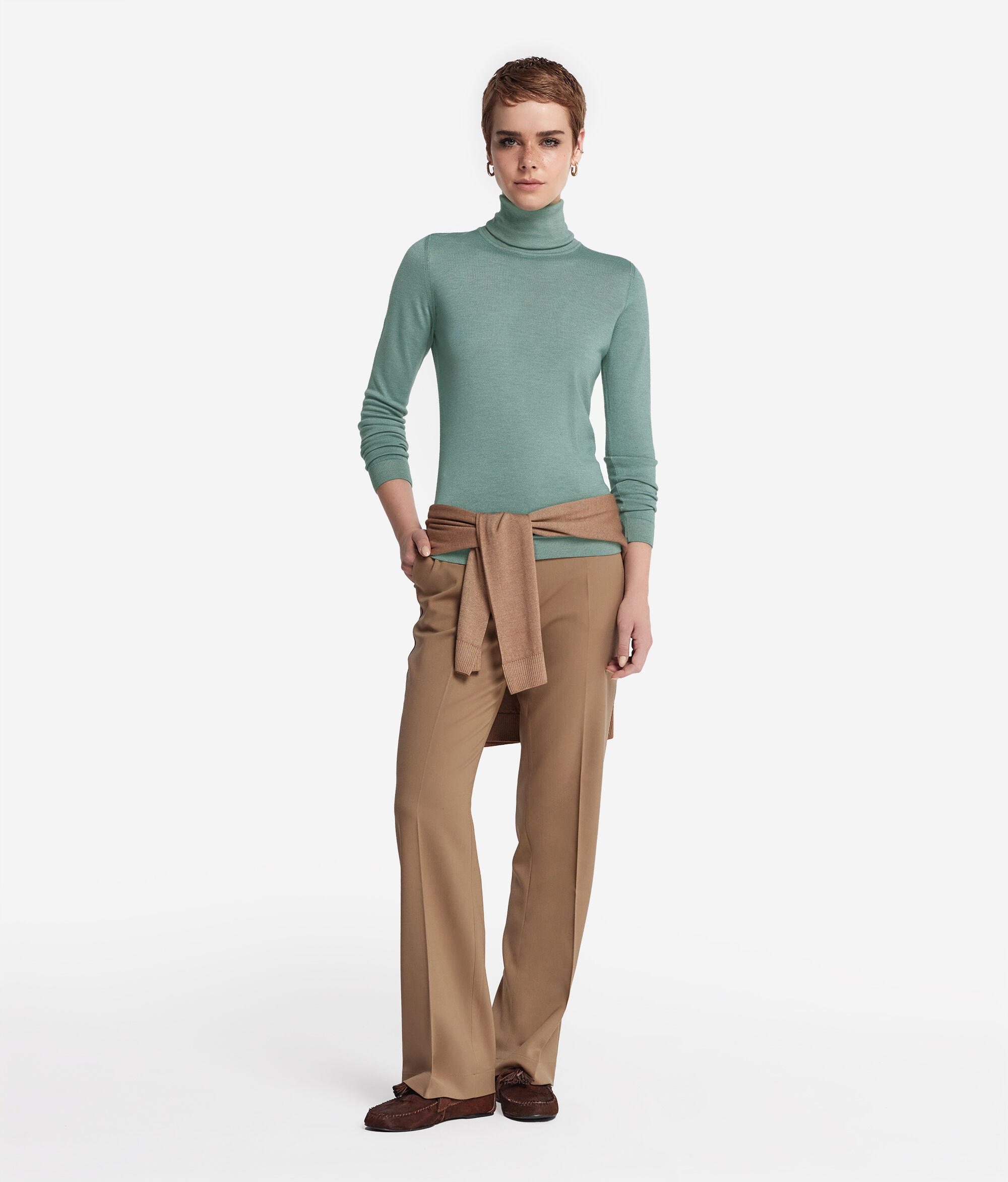 Jersey de cuello vuelto de cashmere ultrafine