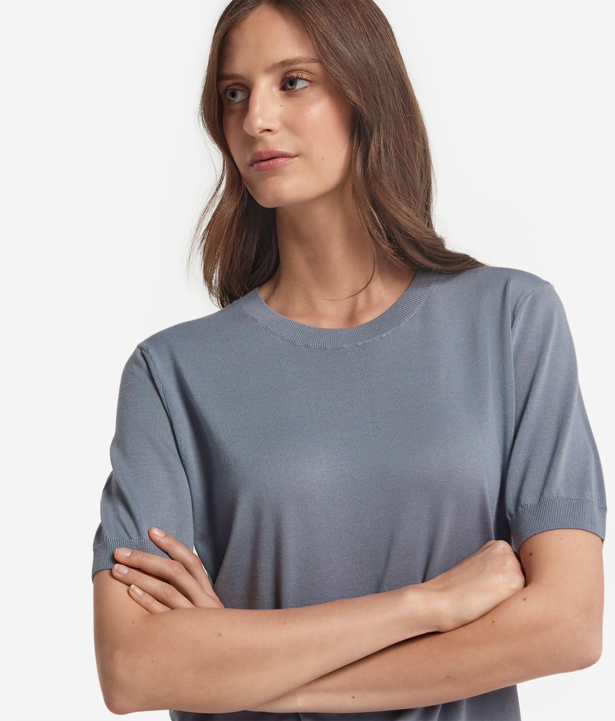Rundhals-T-Shirt aus Baumwolle Fresh