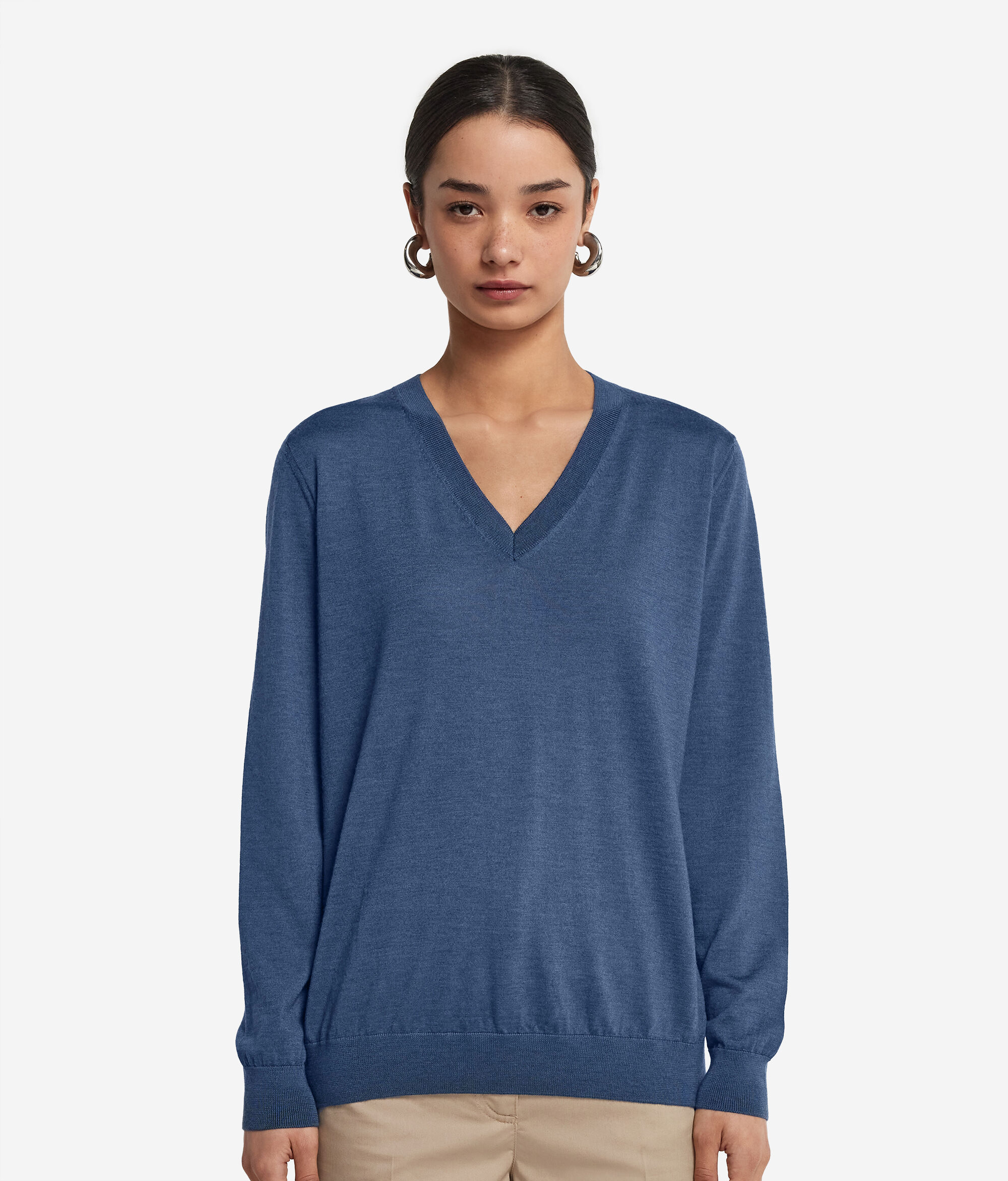 Pullover mit V-Ausschnitt aus Kaschmir Ultrafine