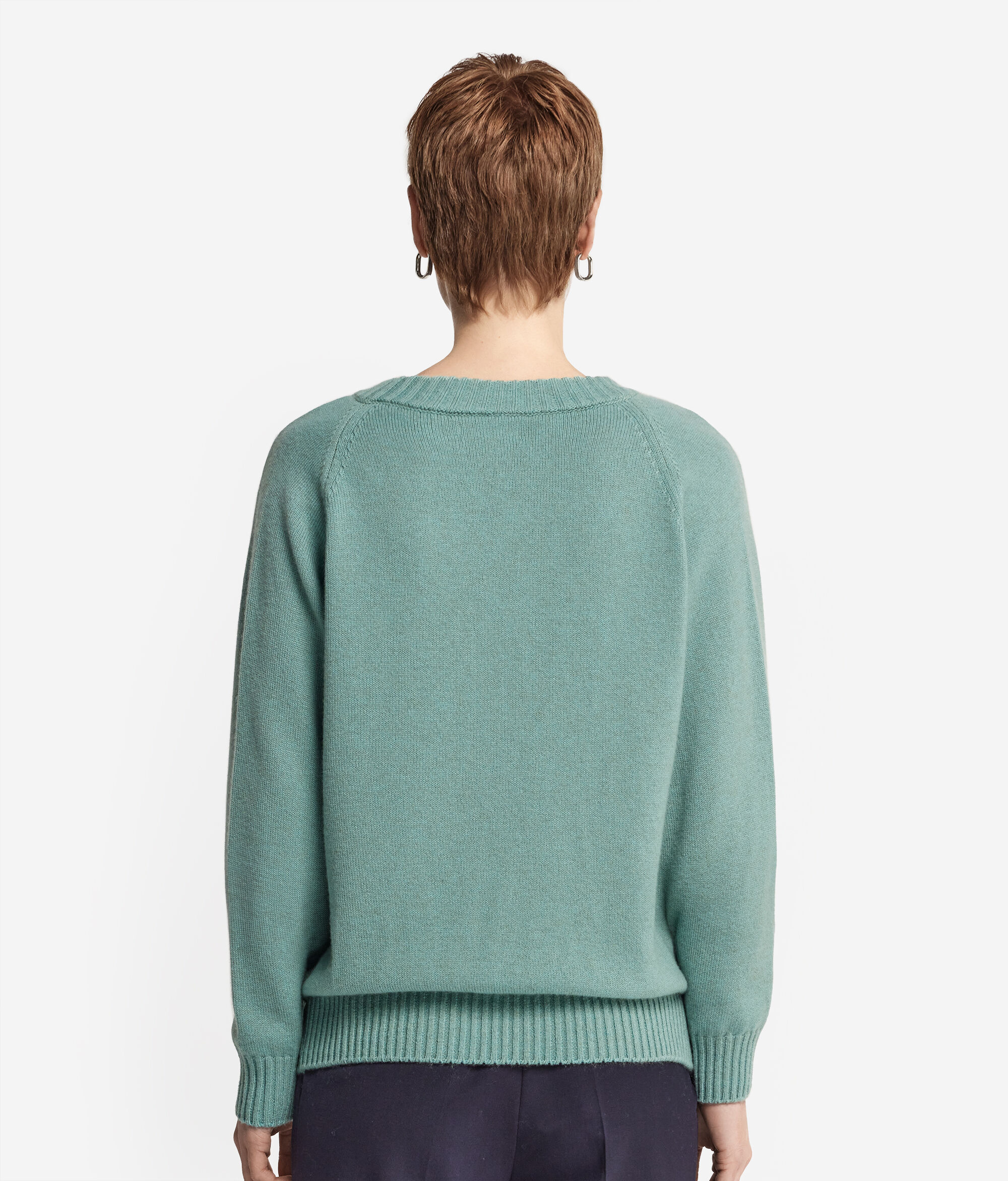 Ultrasoft Cashmere V-Neck Jumper with Set-In Sleeves