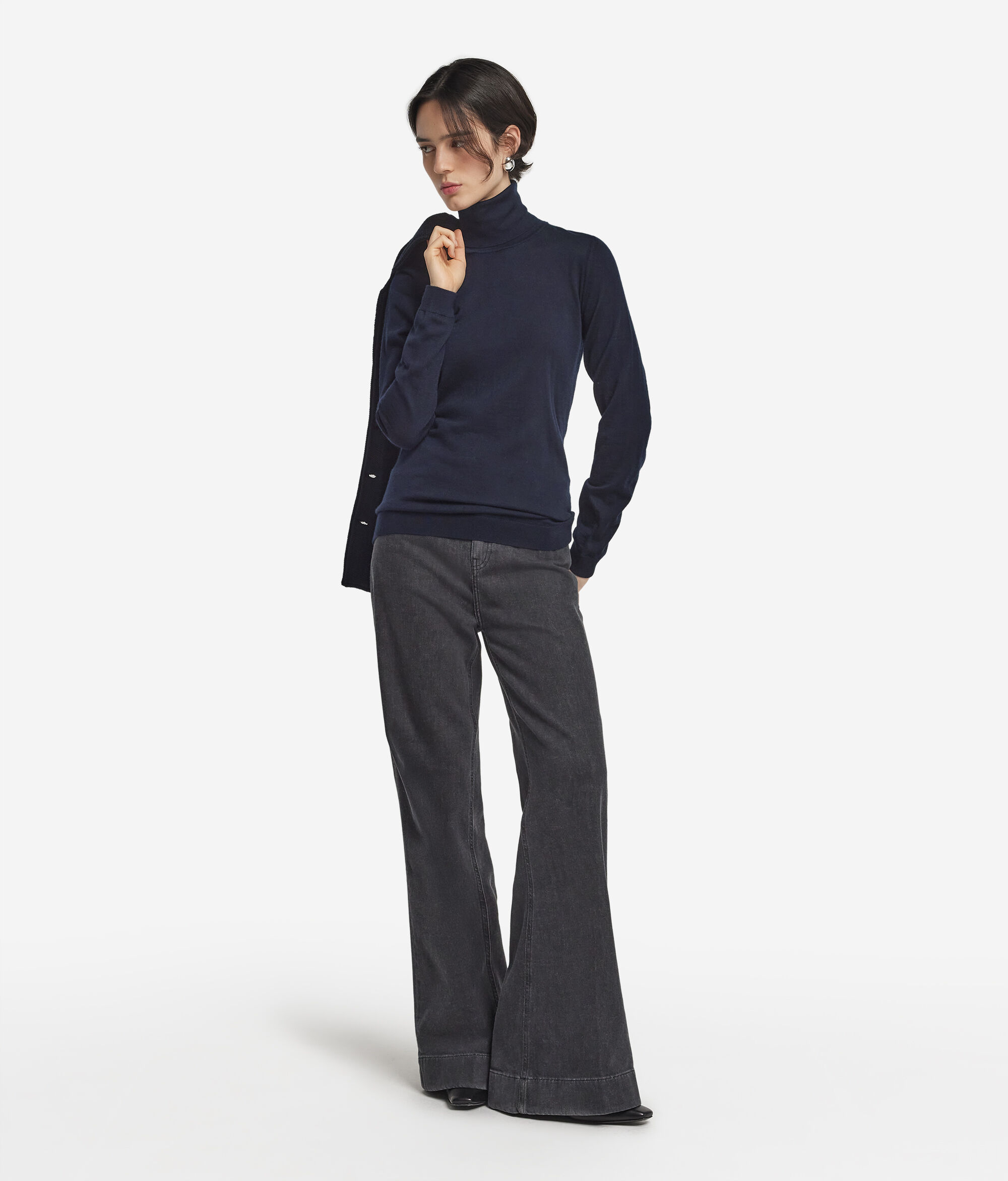 Col roulé femme en cachemire ultra-fin