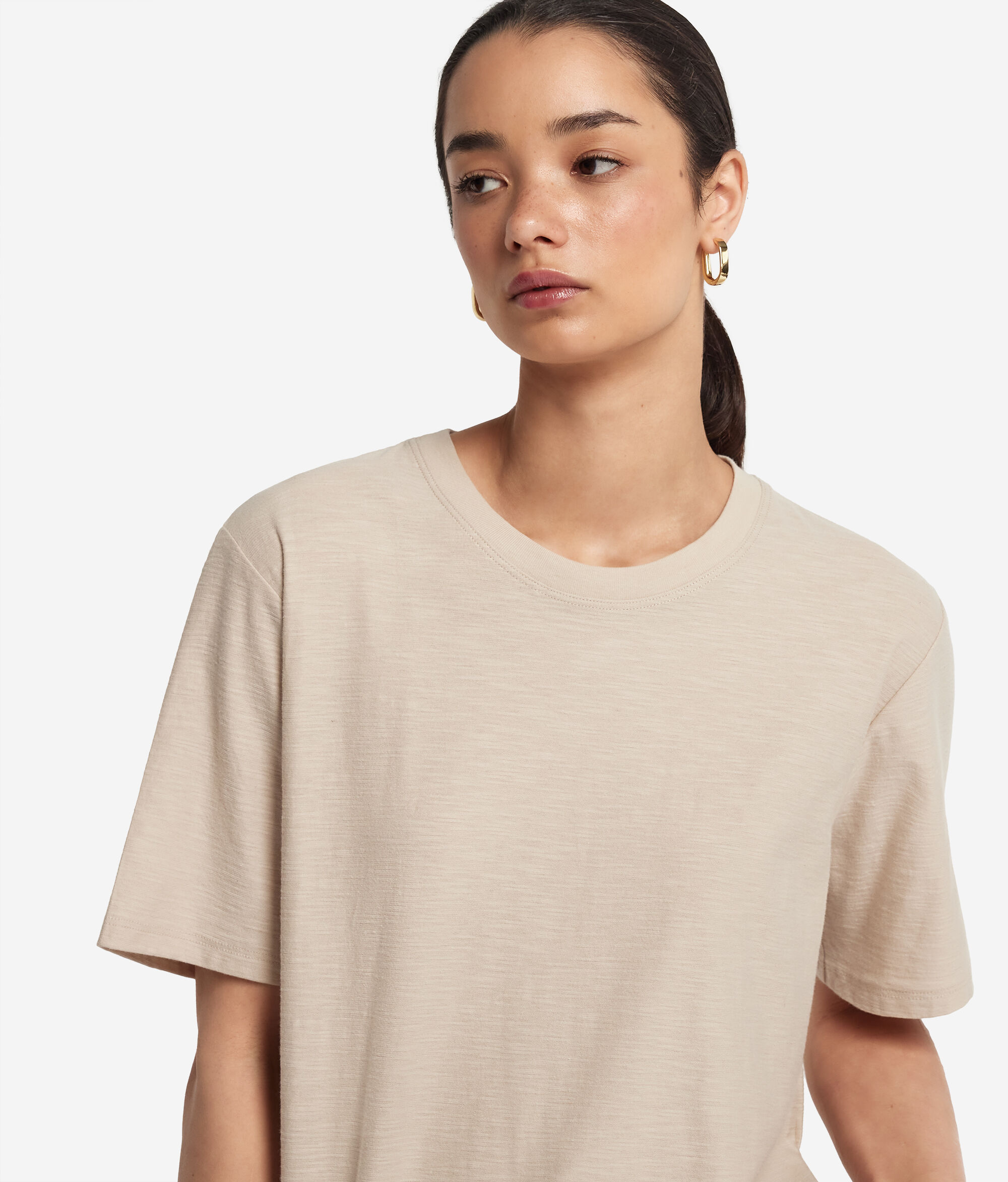 Short-Sleeved Round-Neck Cotton T-Shirt