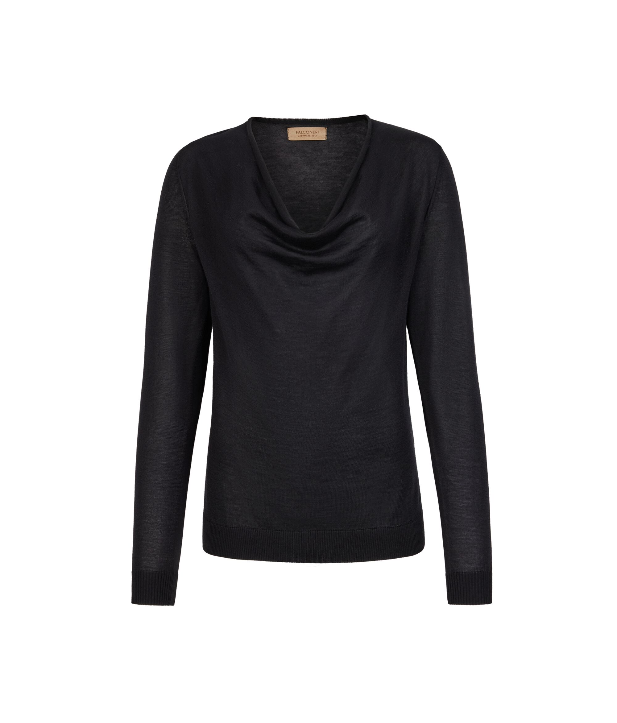 Pullover mit Faltenwurf aus Silkfine