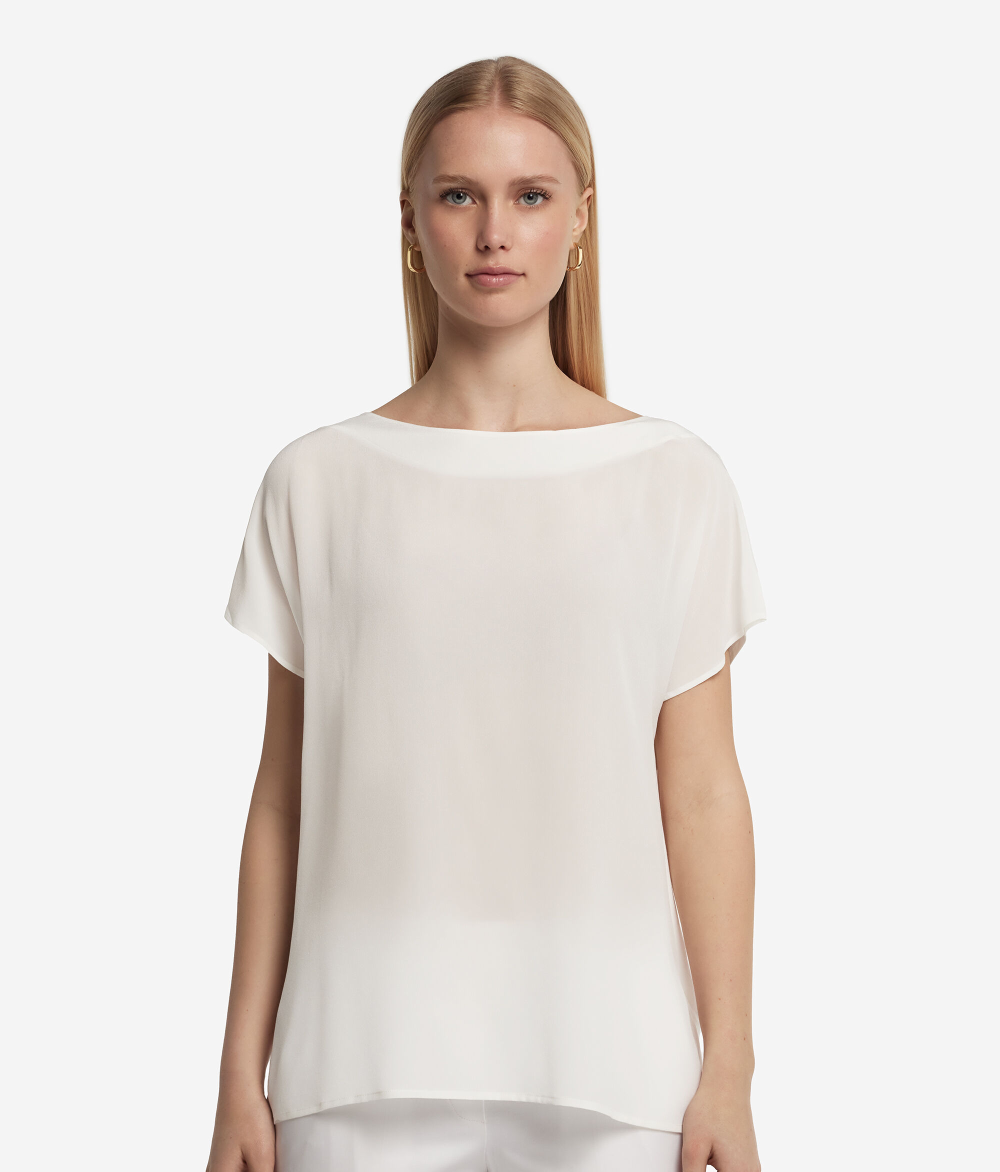 Silk and Modal Boat-Neck T-Shirt