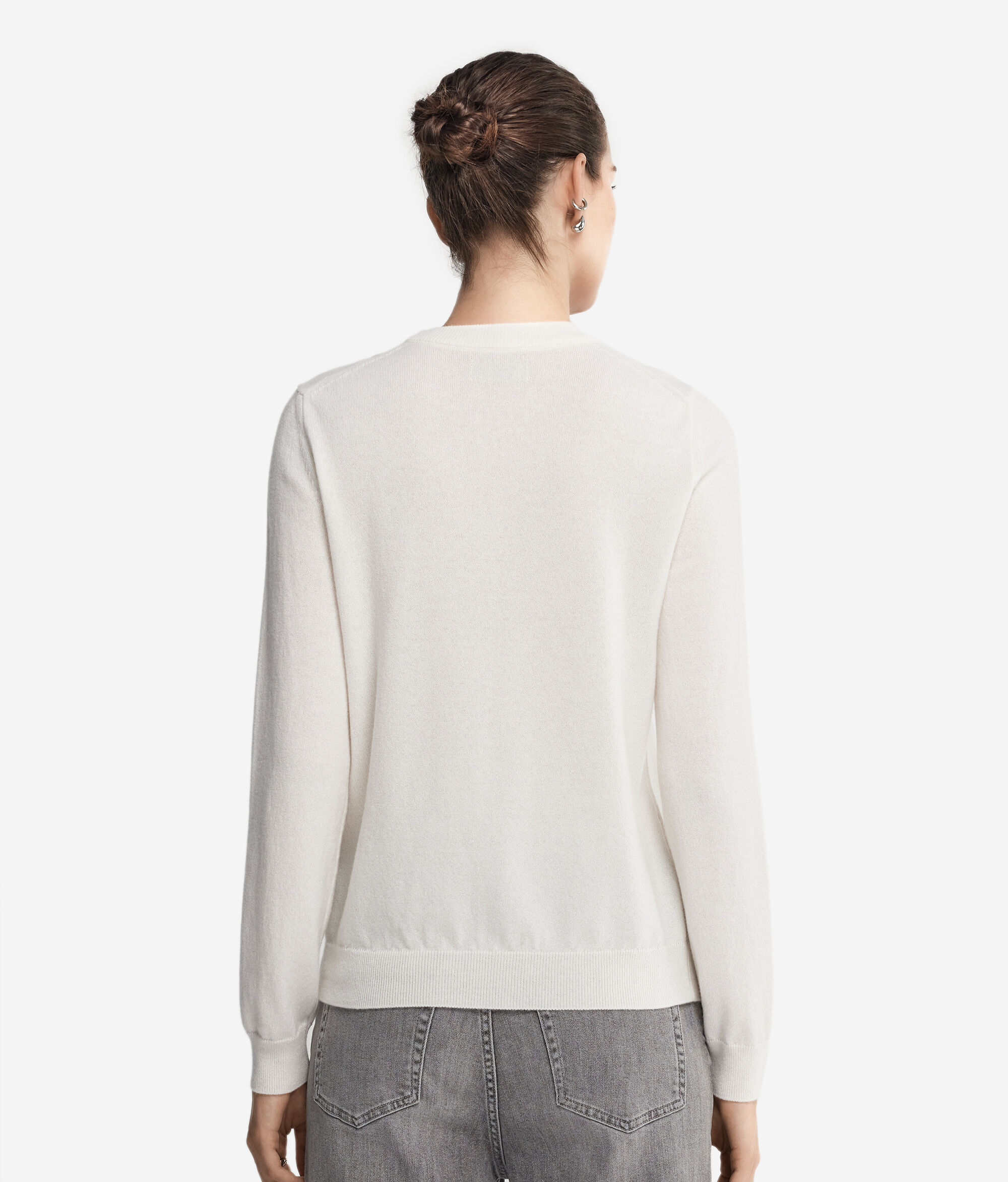 Long-Sleeved Ultrasoft Cashmere Round-Neck Jumper