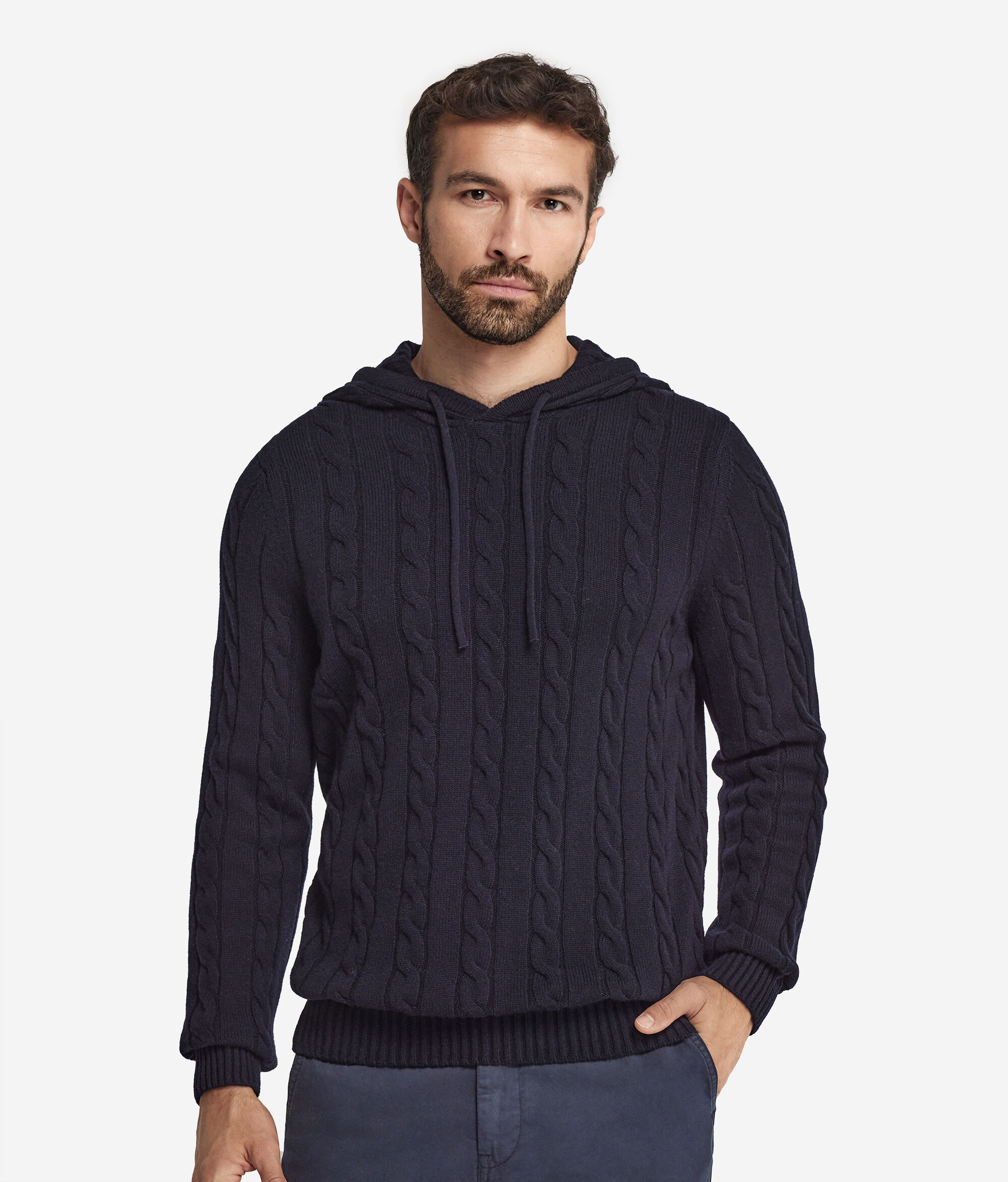 Felpa con motivo a trecce in Cashmere Ultrasoft