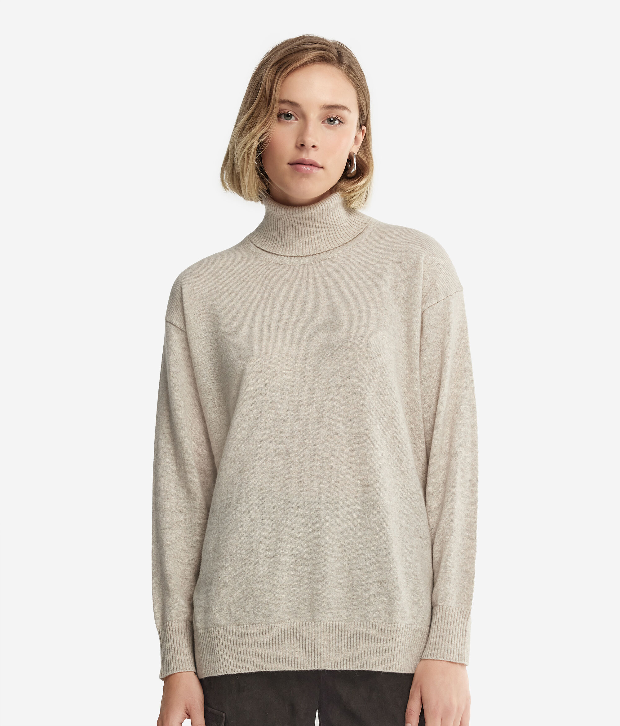 Ultrasoft Cashmere Turtleneck with Slits