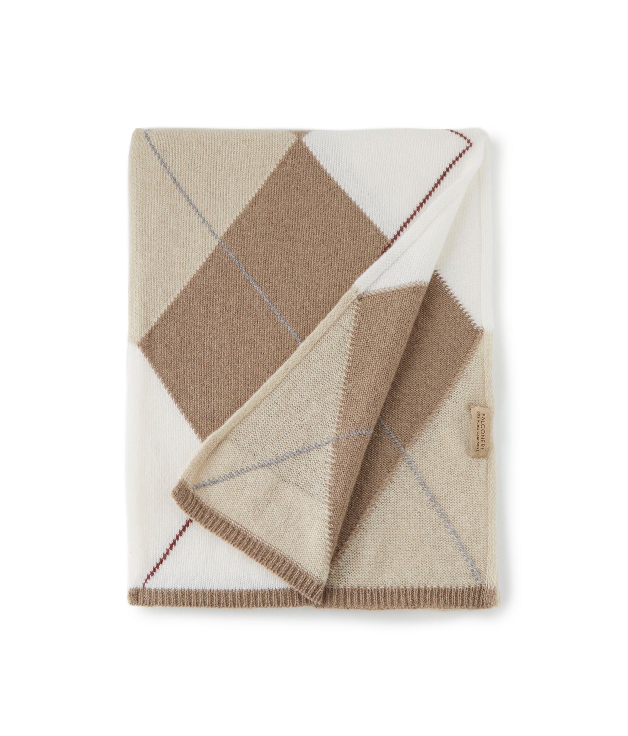 Stola s rombastim uzorkom od ultramekog kašmira