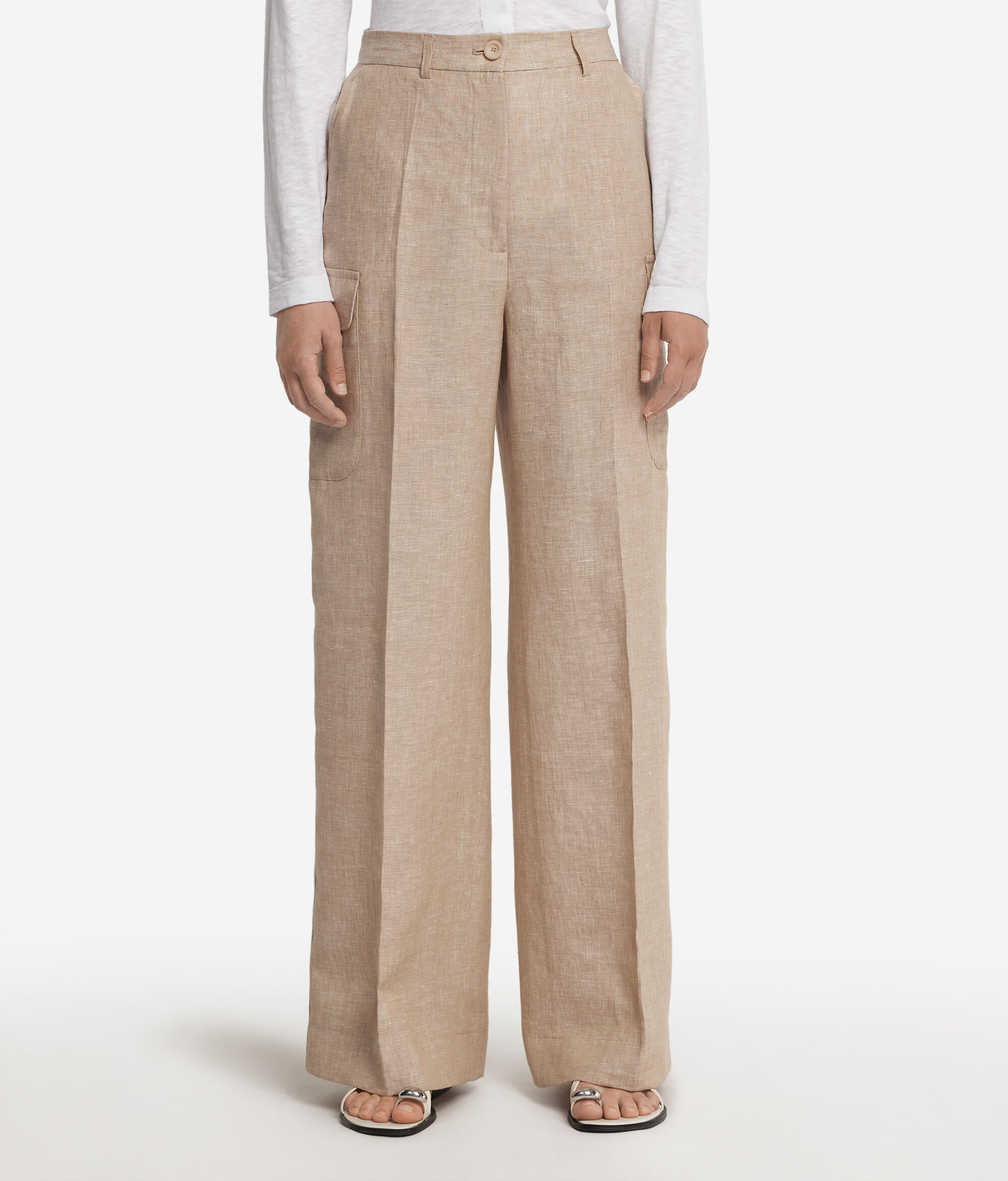 Pantalón cargo de lino