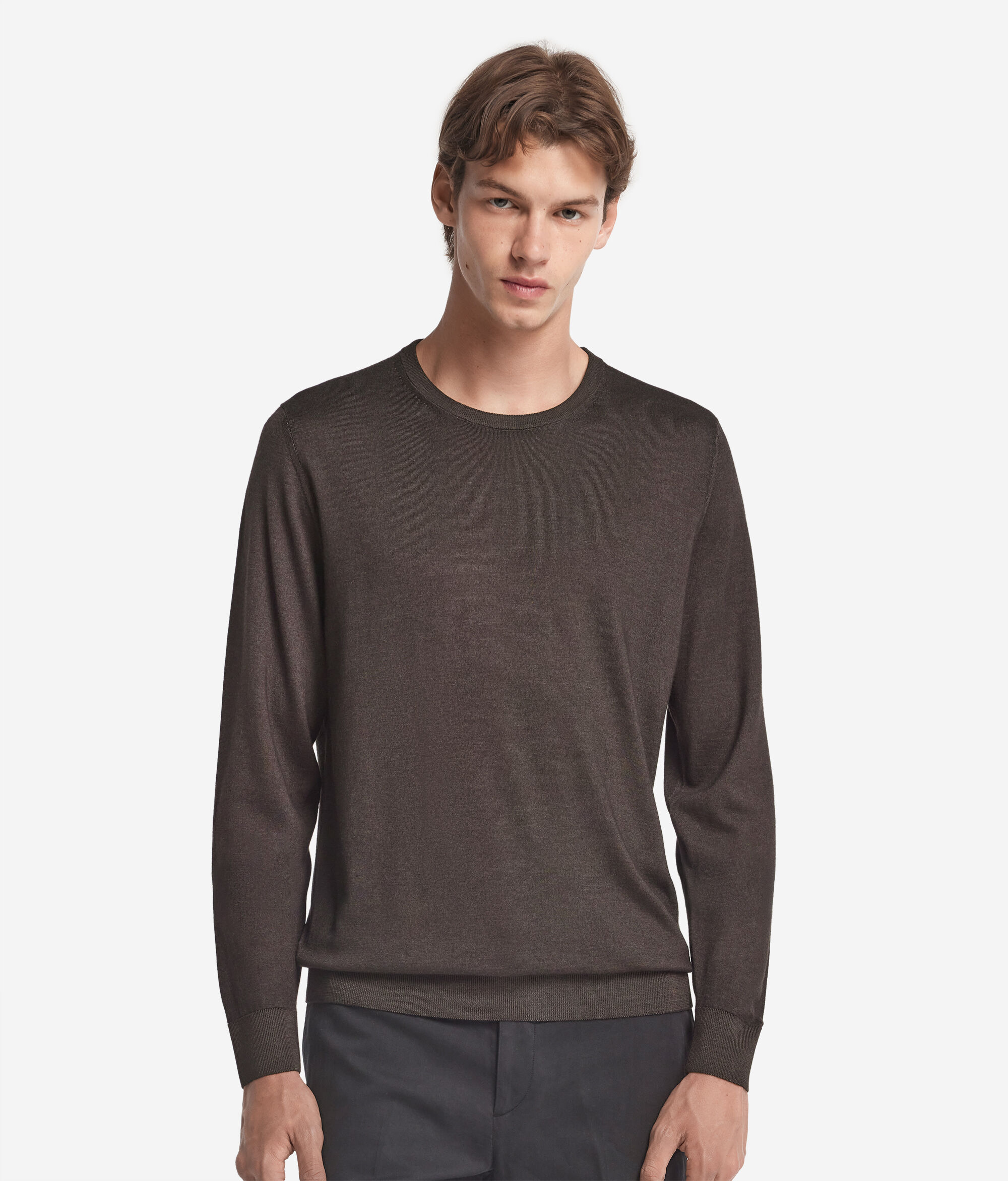 Suéter de hombre de cuello redondo de cashmere ultrafine