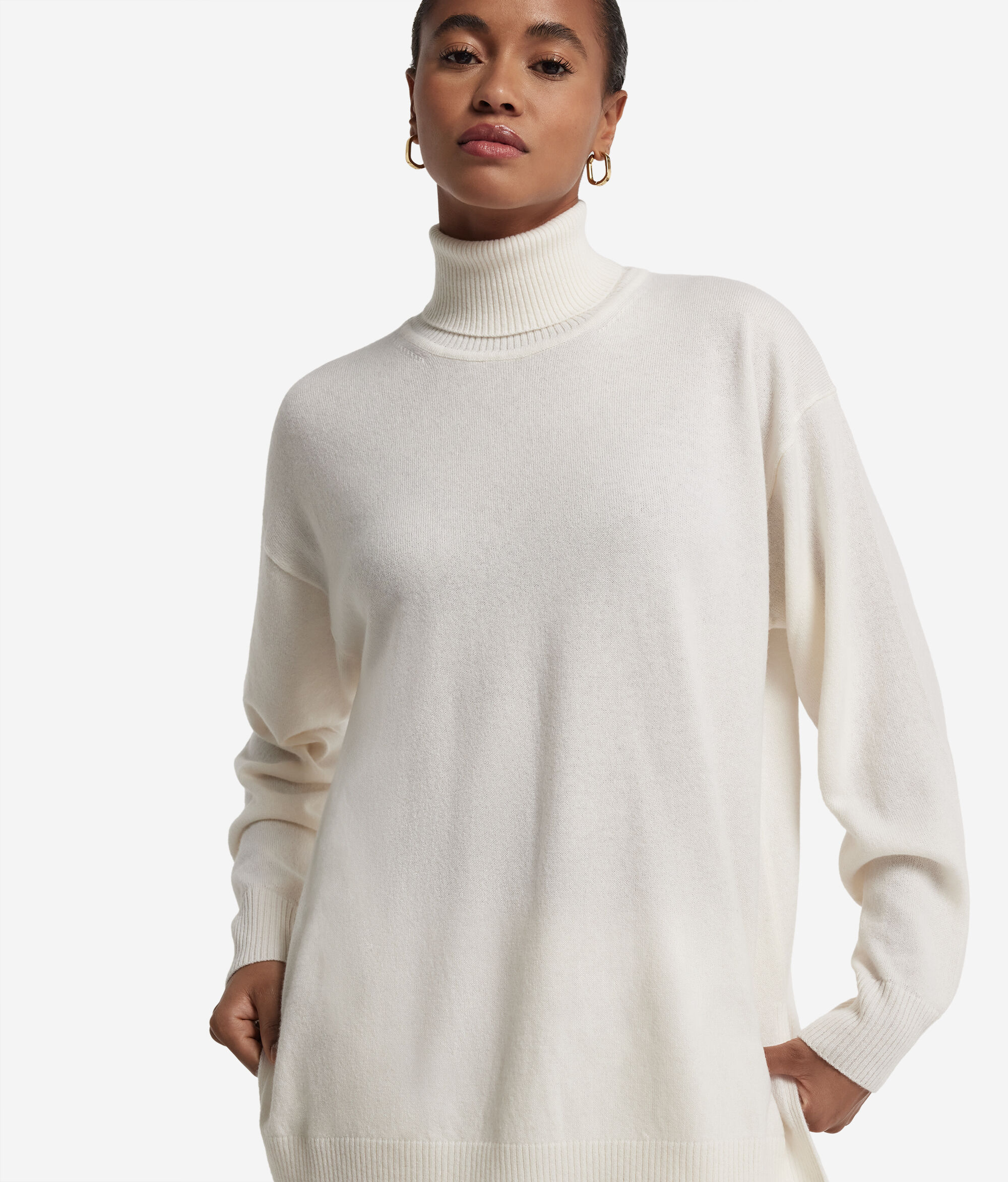 Ultrasoft Cashmere Turtleneck with Slits