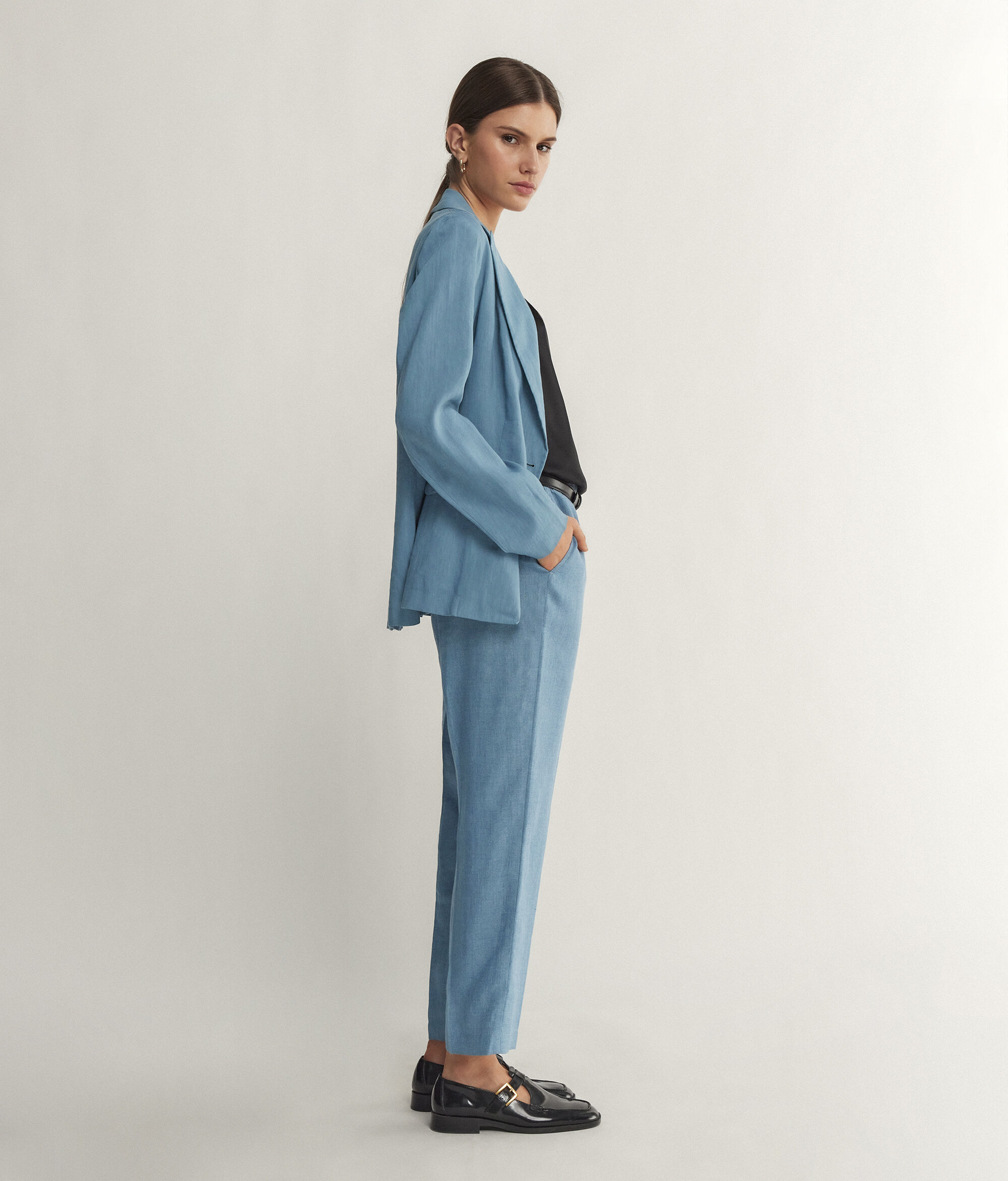 Linen Cigarette Pants