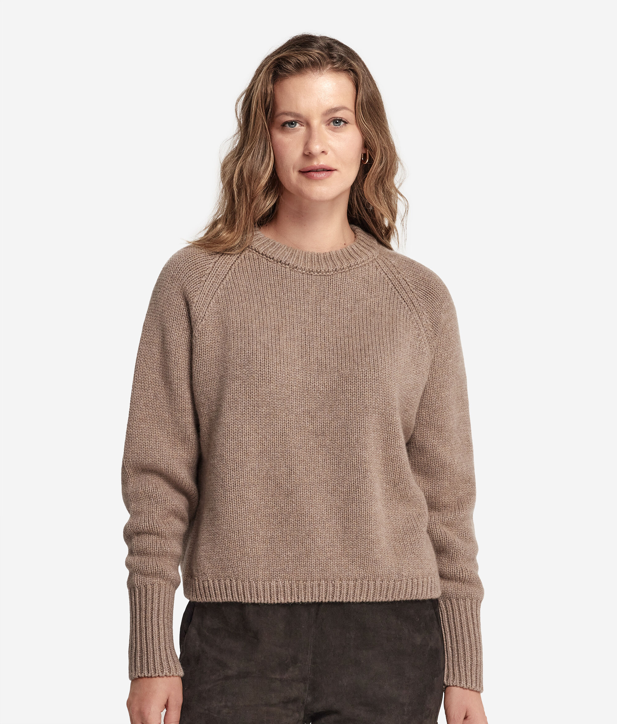 Bluză la Baza Gâtului din Cașmir Tricot