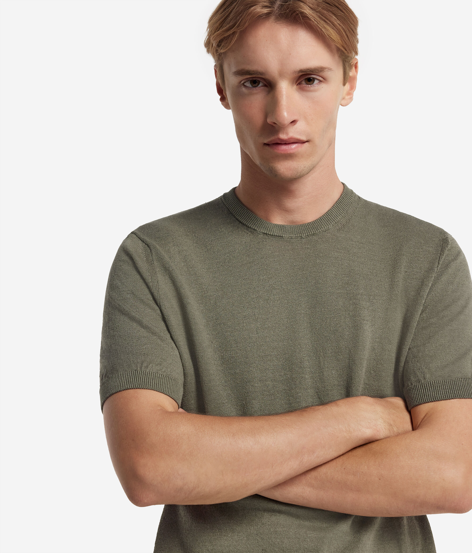 T-shirt από Λινό και Βαμβάκι
