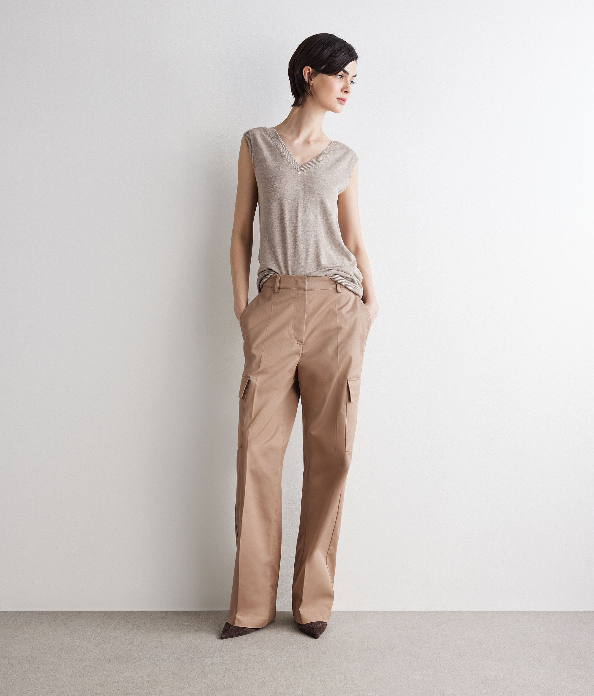 Pantalone cargo in cotone