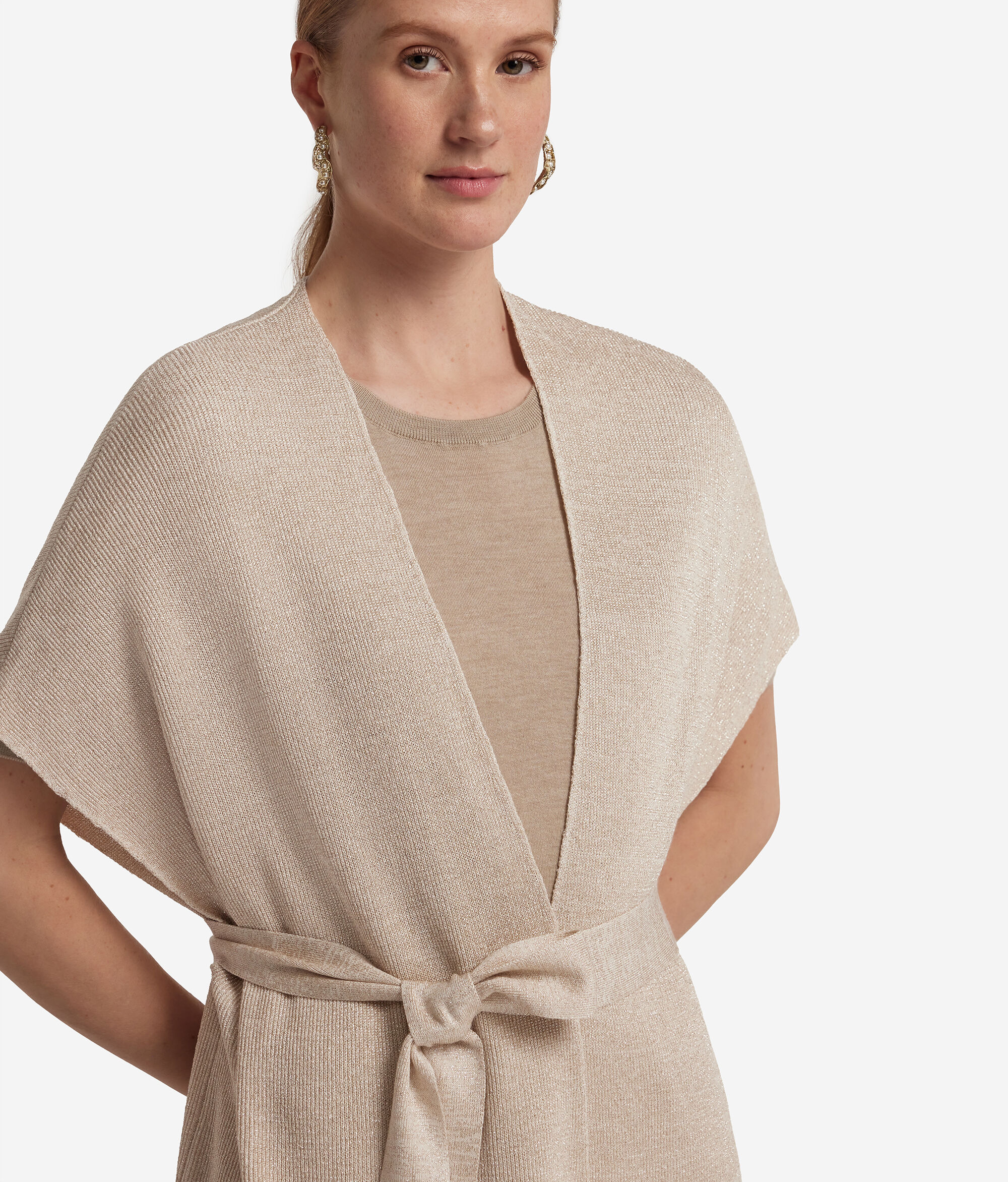 Lamé Ribbed Kimono