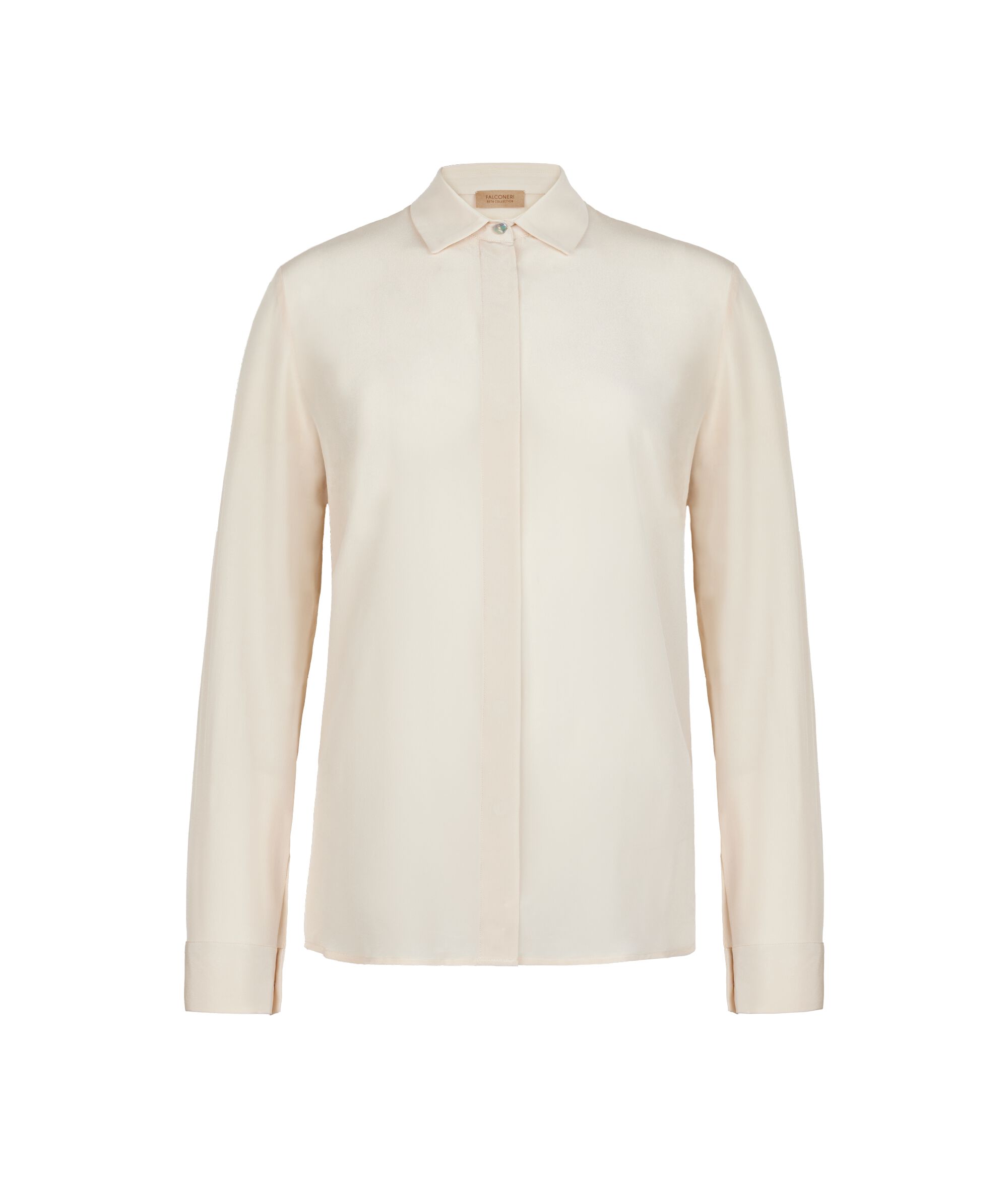 Camisa con cuello de seda