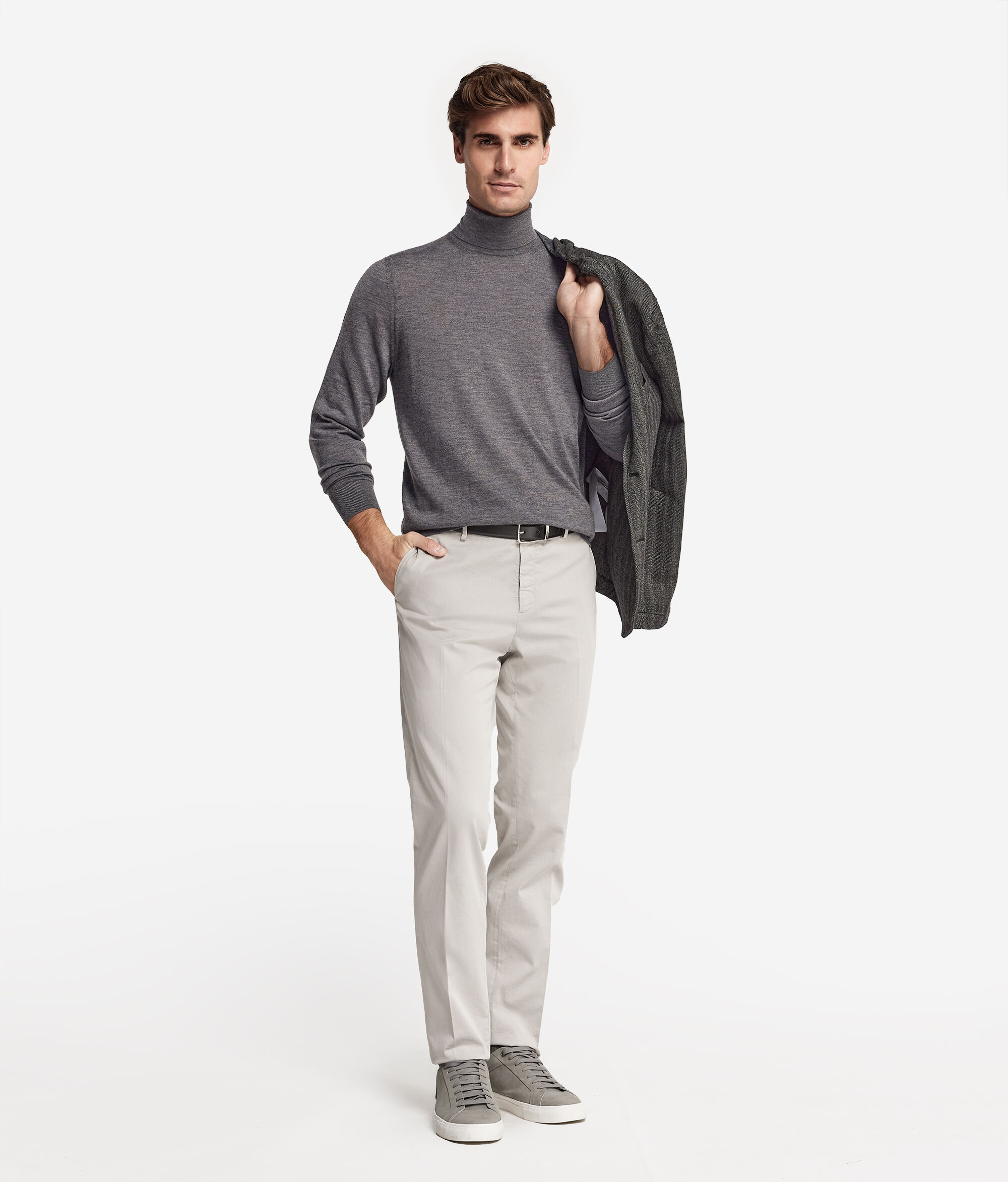 Col roulé homme en cachemire ultra-fin