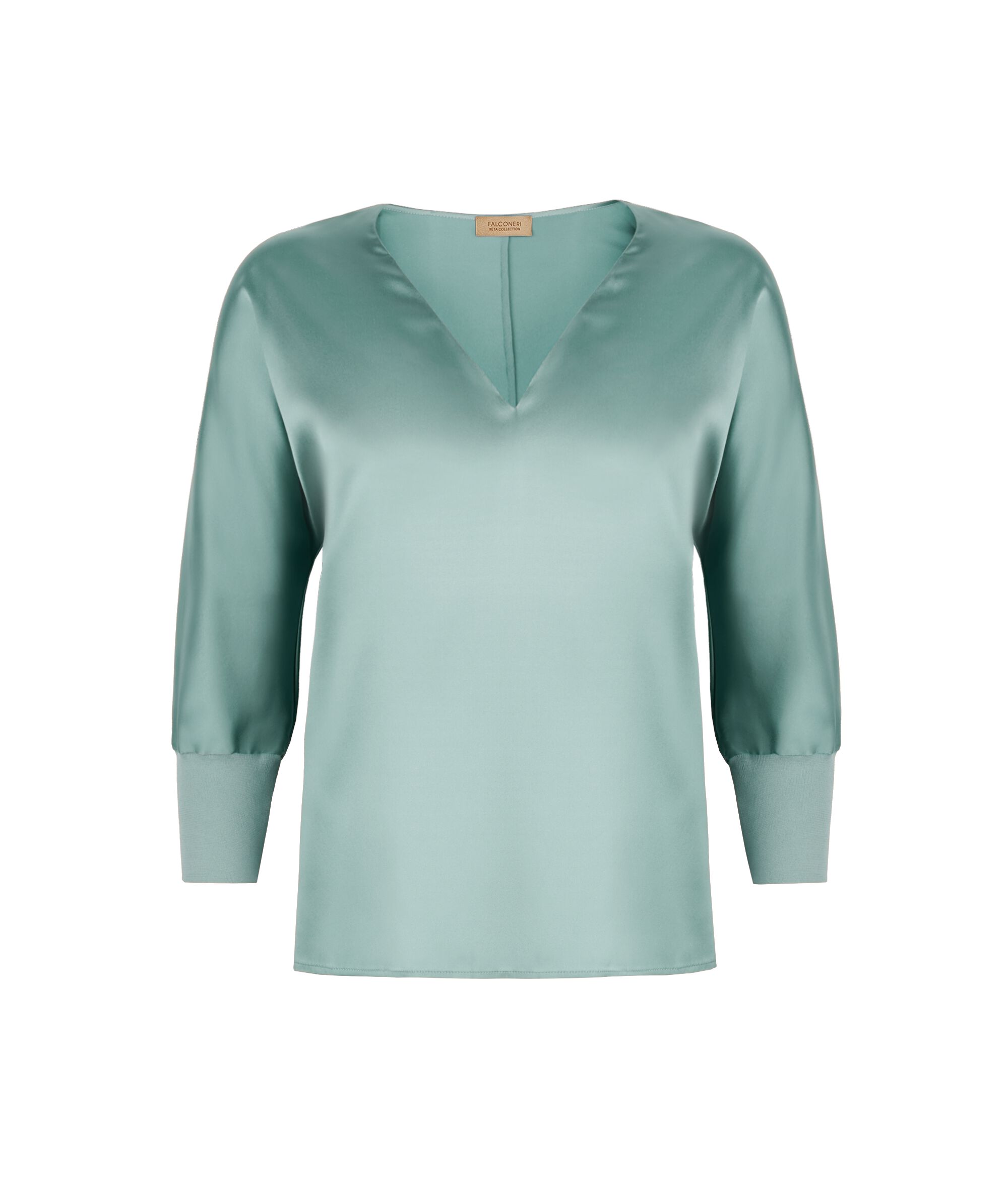 Blusa Scollo a V in Seta