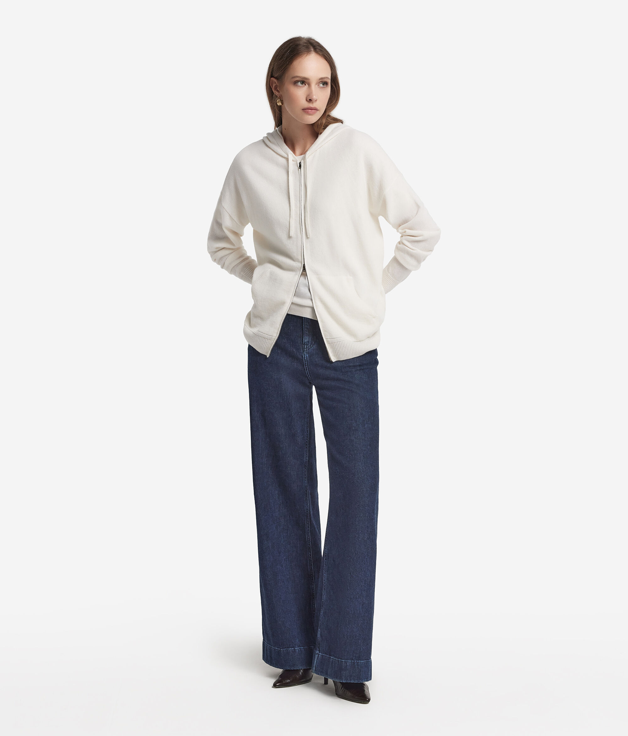 Hooded Ultrasoft Cashmere Sweatshirt