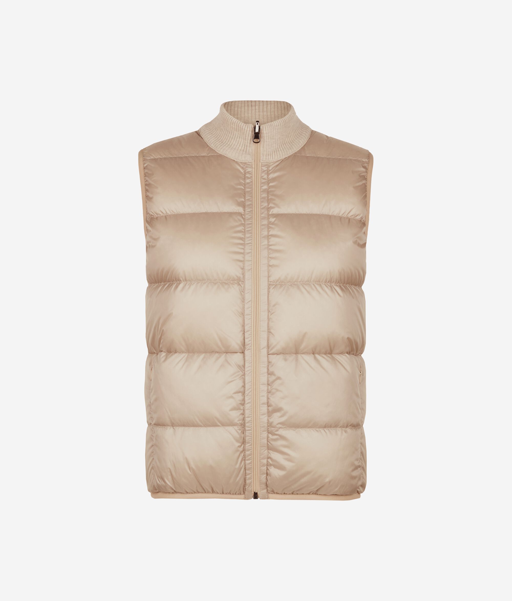 Piumino Smanicato Reversibile Treccine in Cashmere