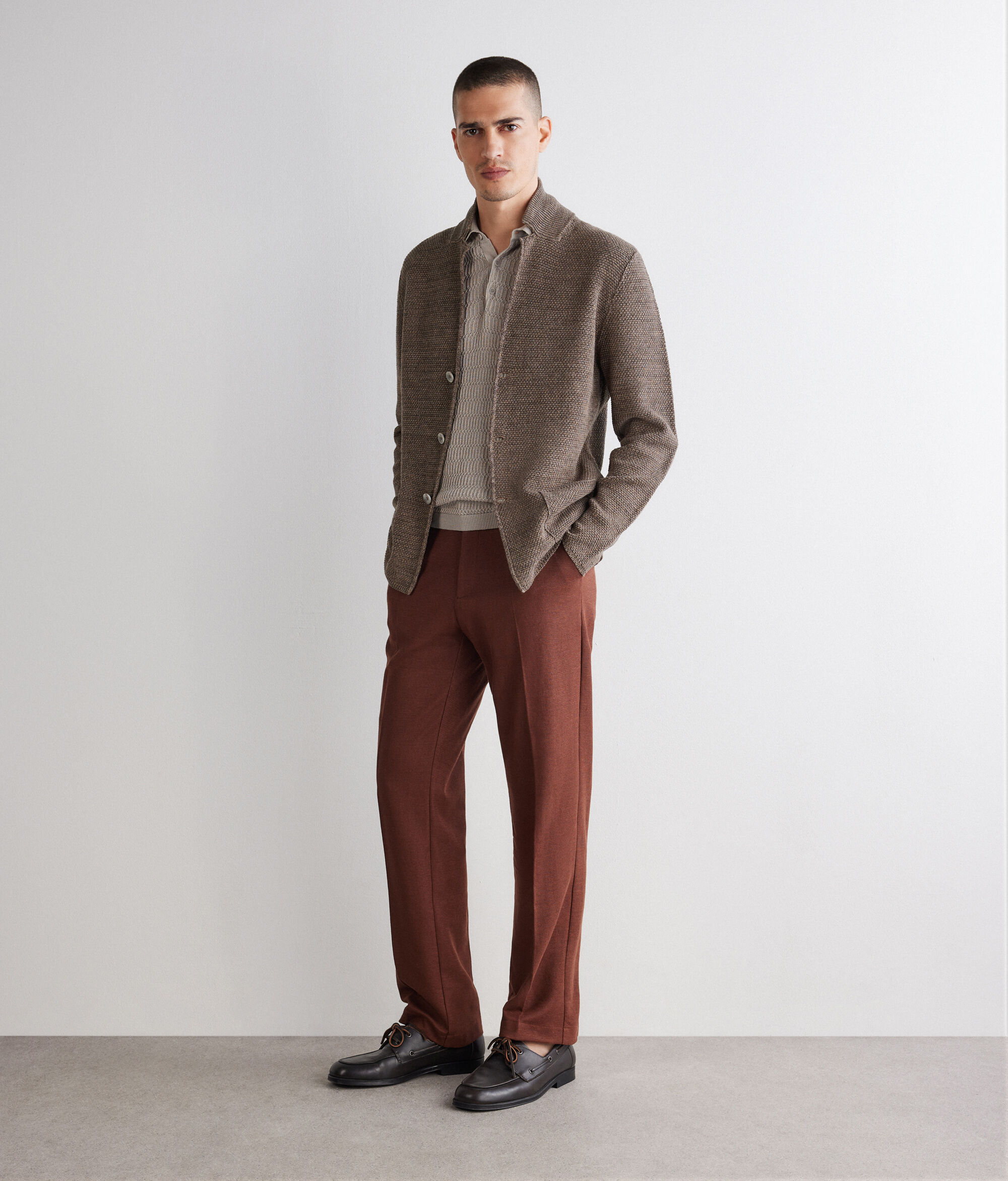 Chaqueta en punto nudo